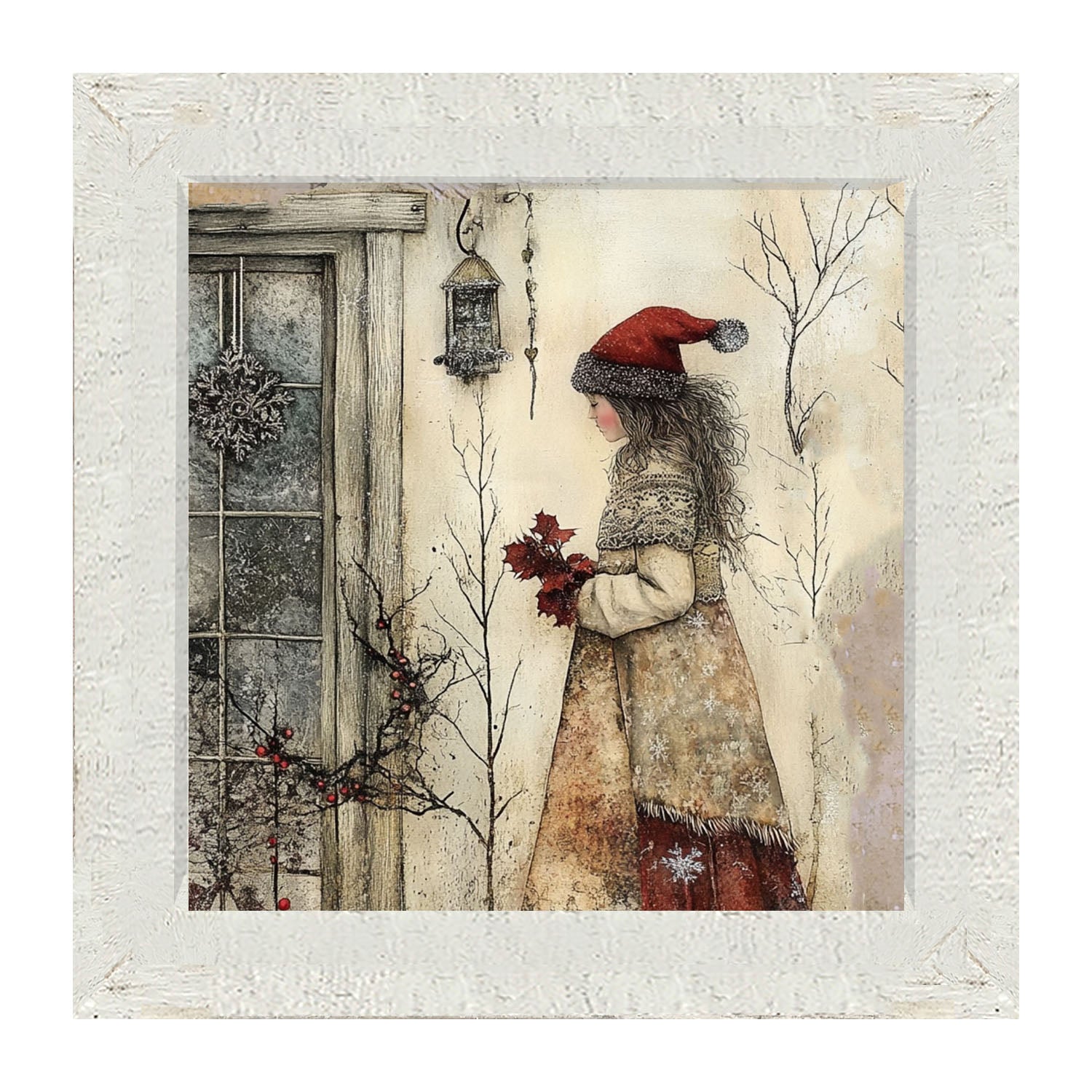 Wintertime Woman - Framed Art