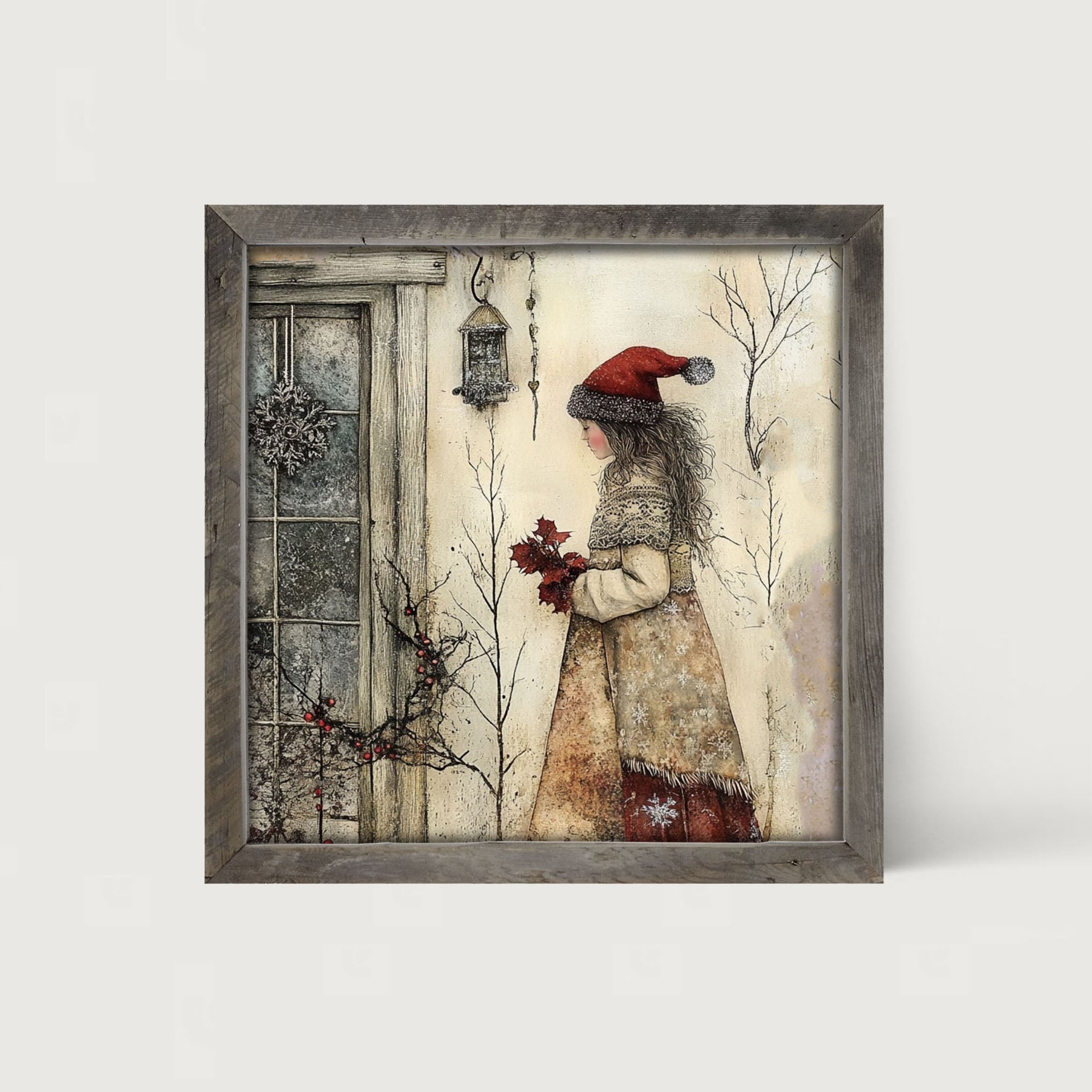 Wintertime Woman - Framed Art