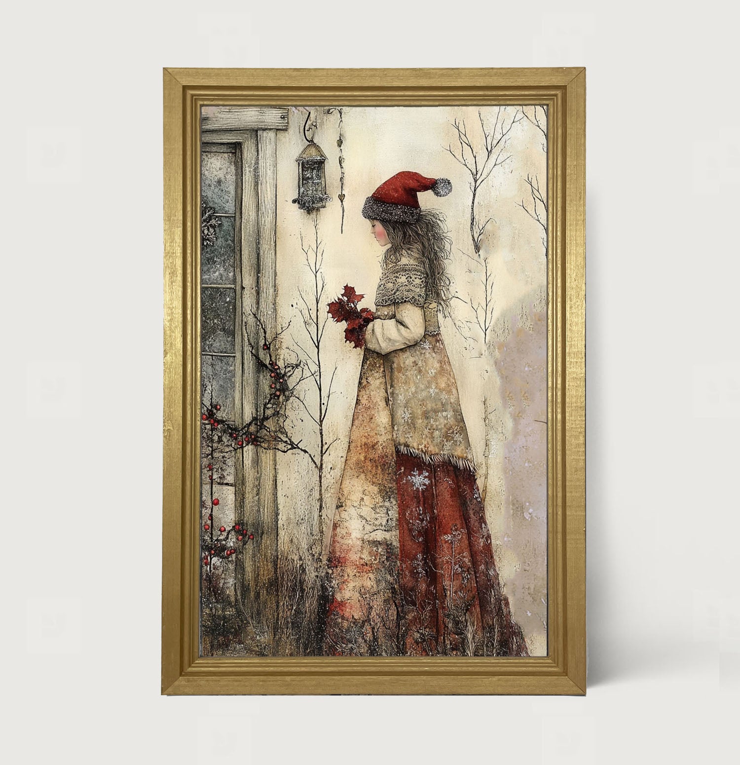 Wintertime Woman - Framed Art
