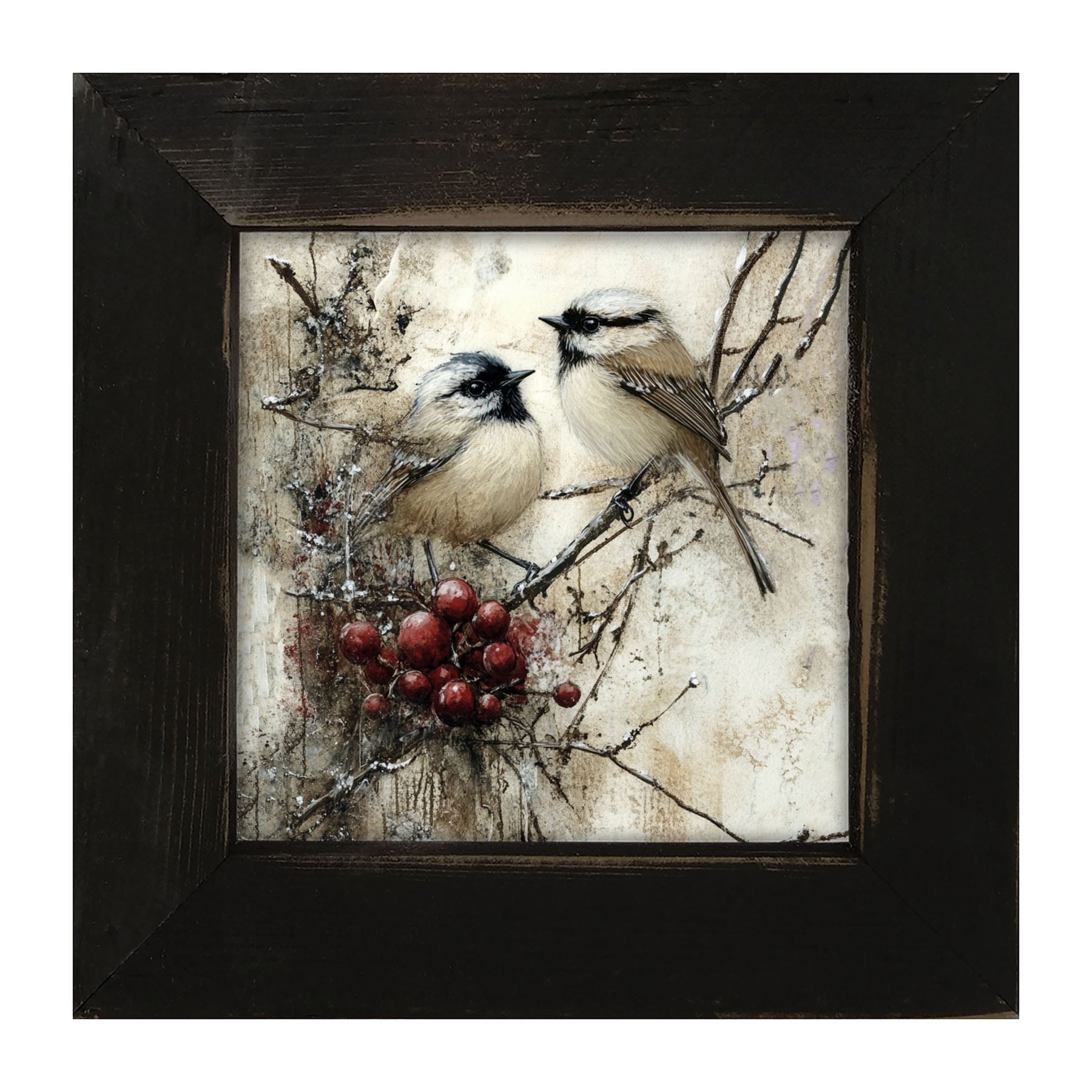Two Birds with Berries - Framed Art