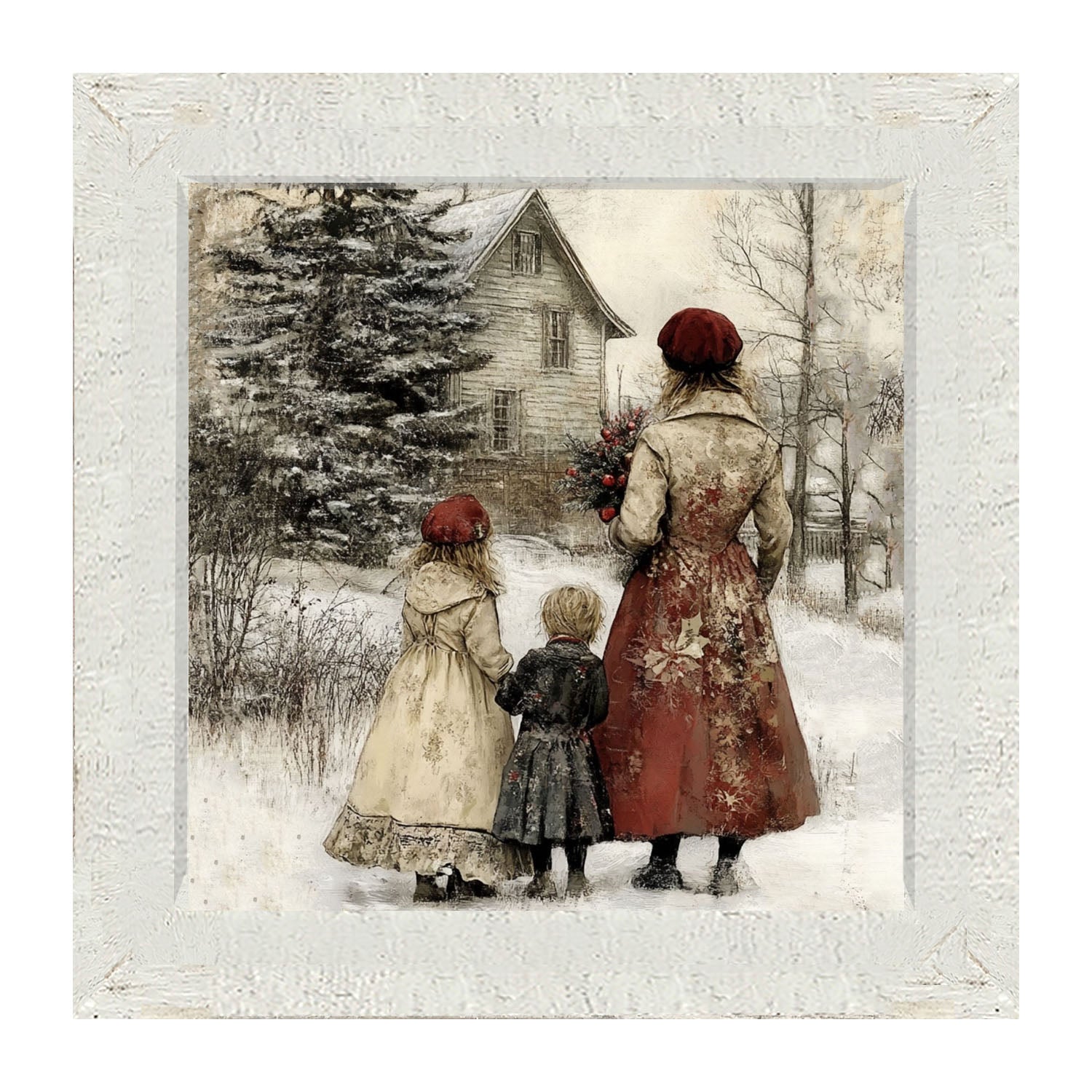 A Winter Visit - Framed Art