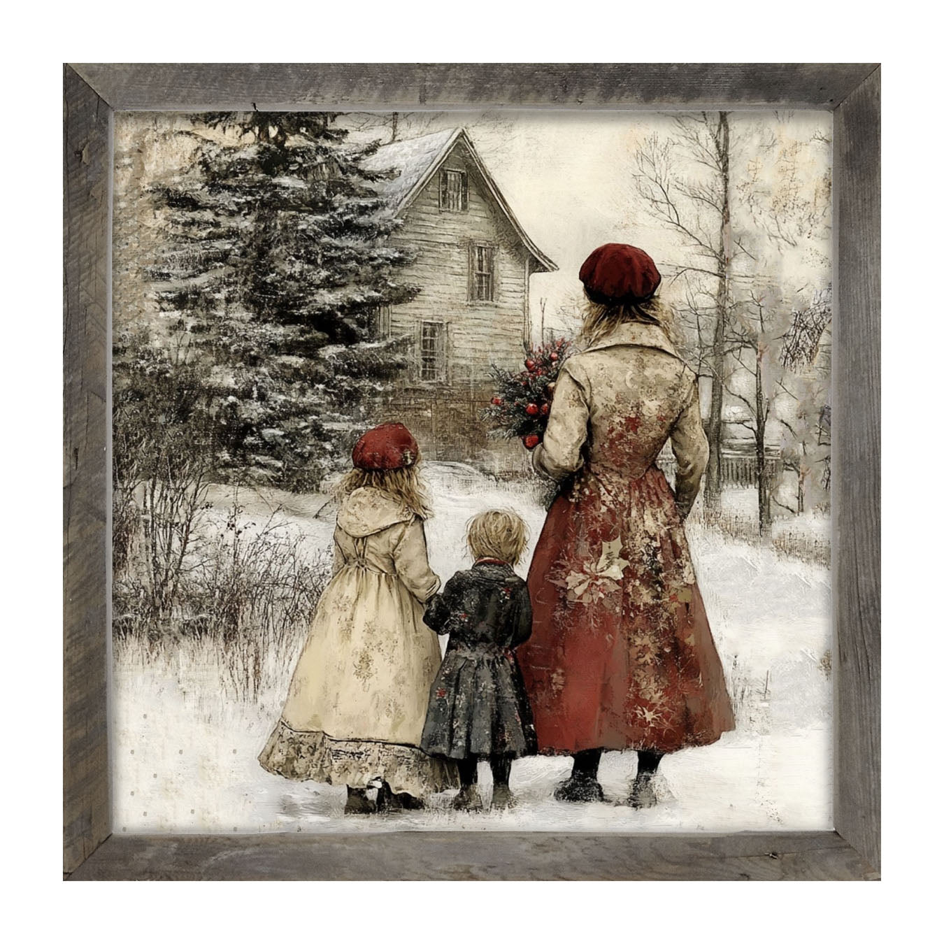 A Winter Visit - Framed Art