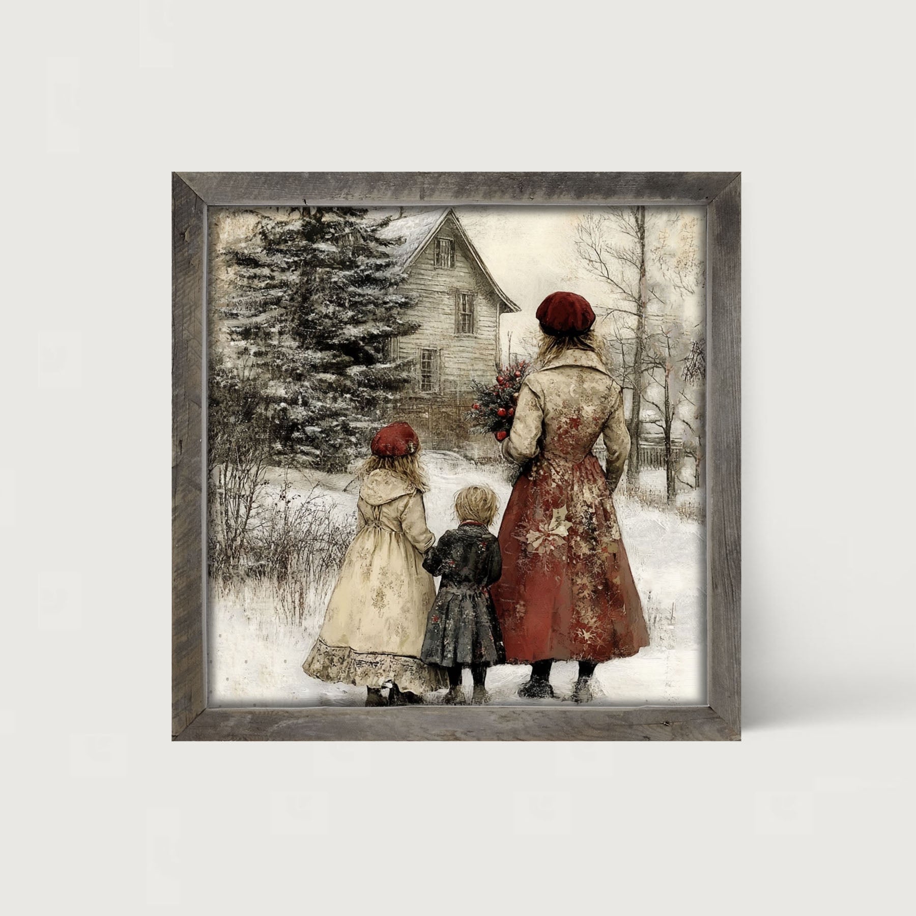 A Winter Visit - Framed Art