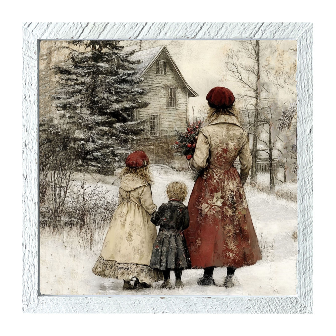 A Winter Visit - Framed Art
