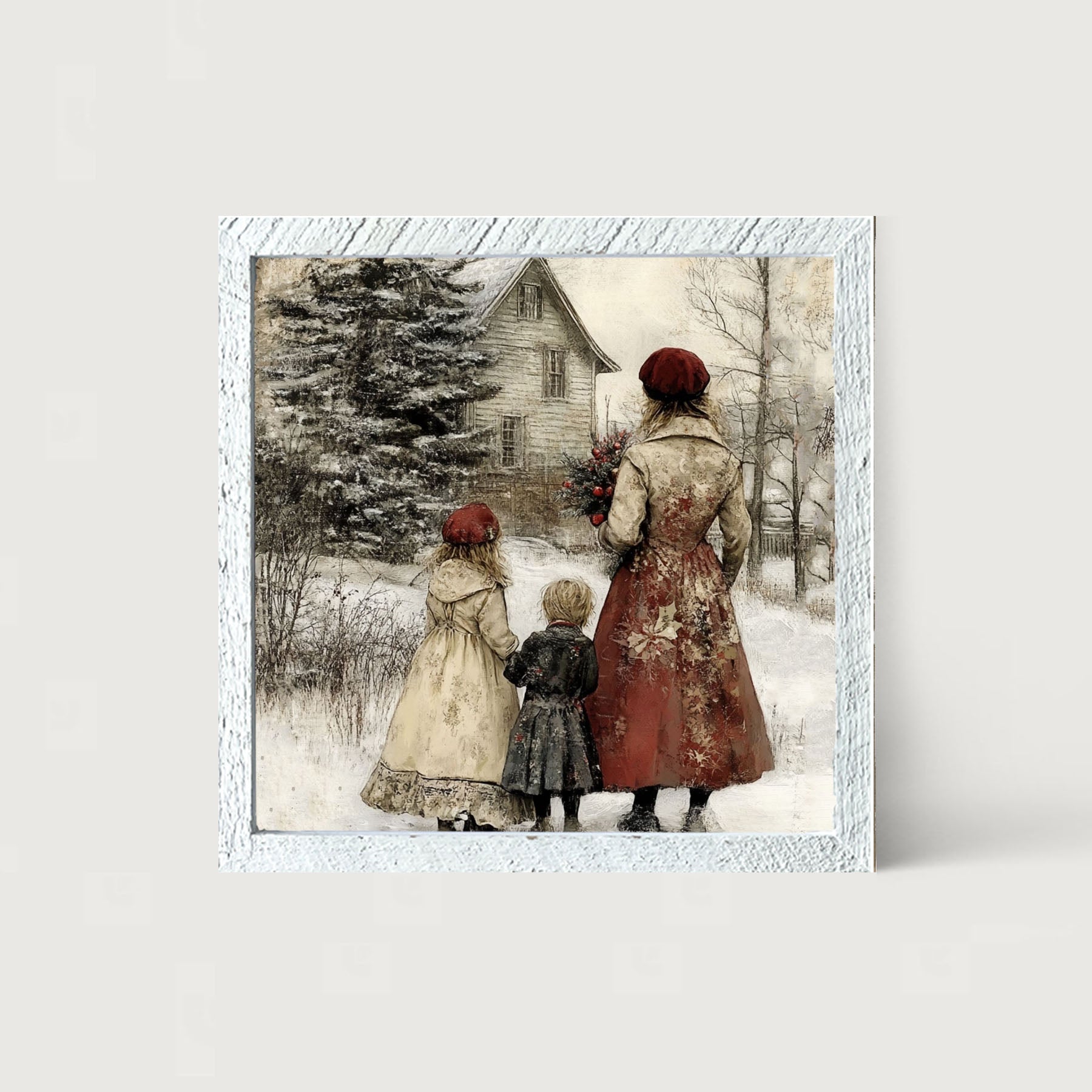 A Winter Visit - Framed Art