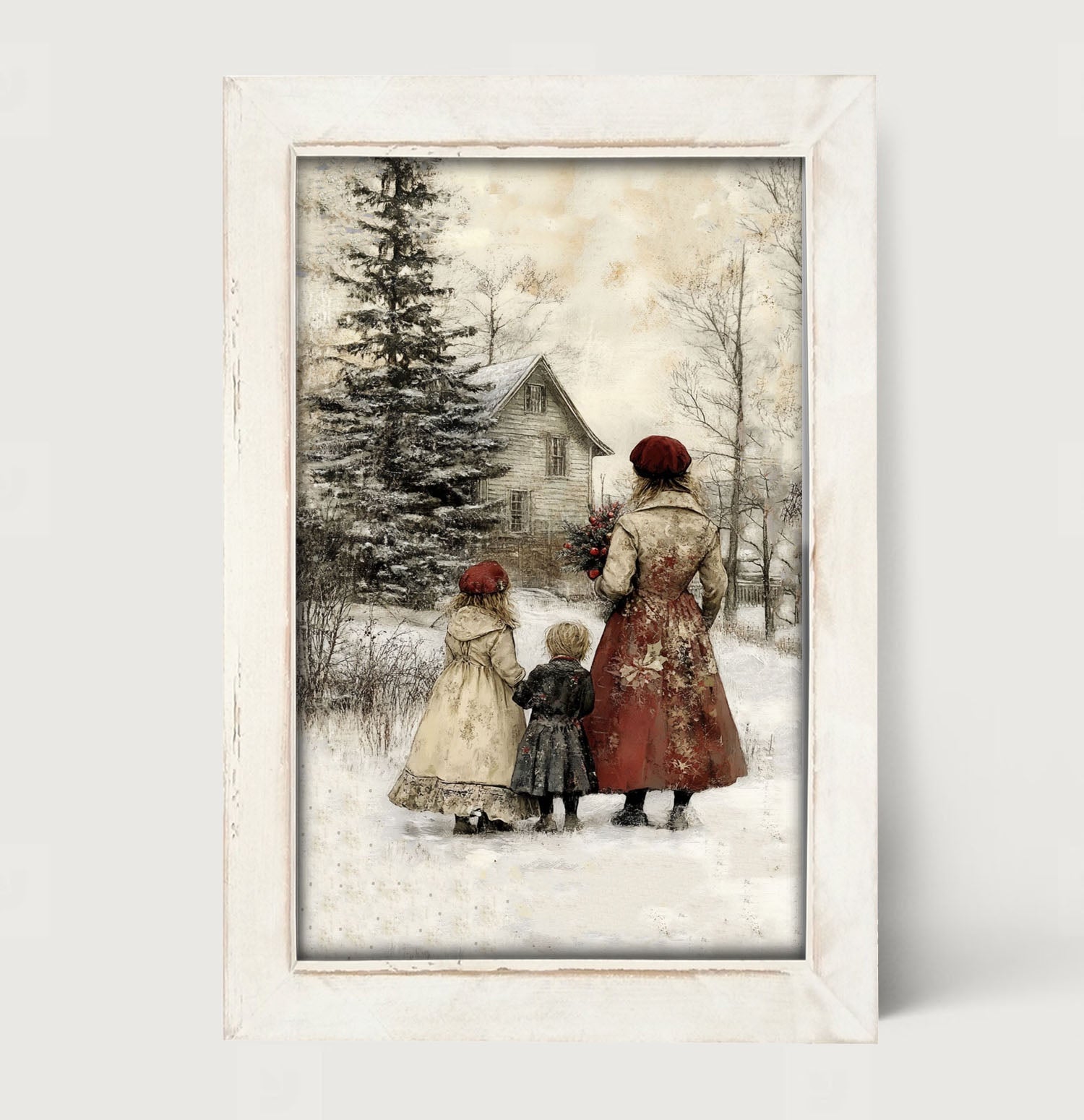 A Winter Visit - Framed Art