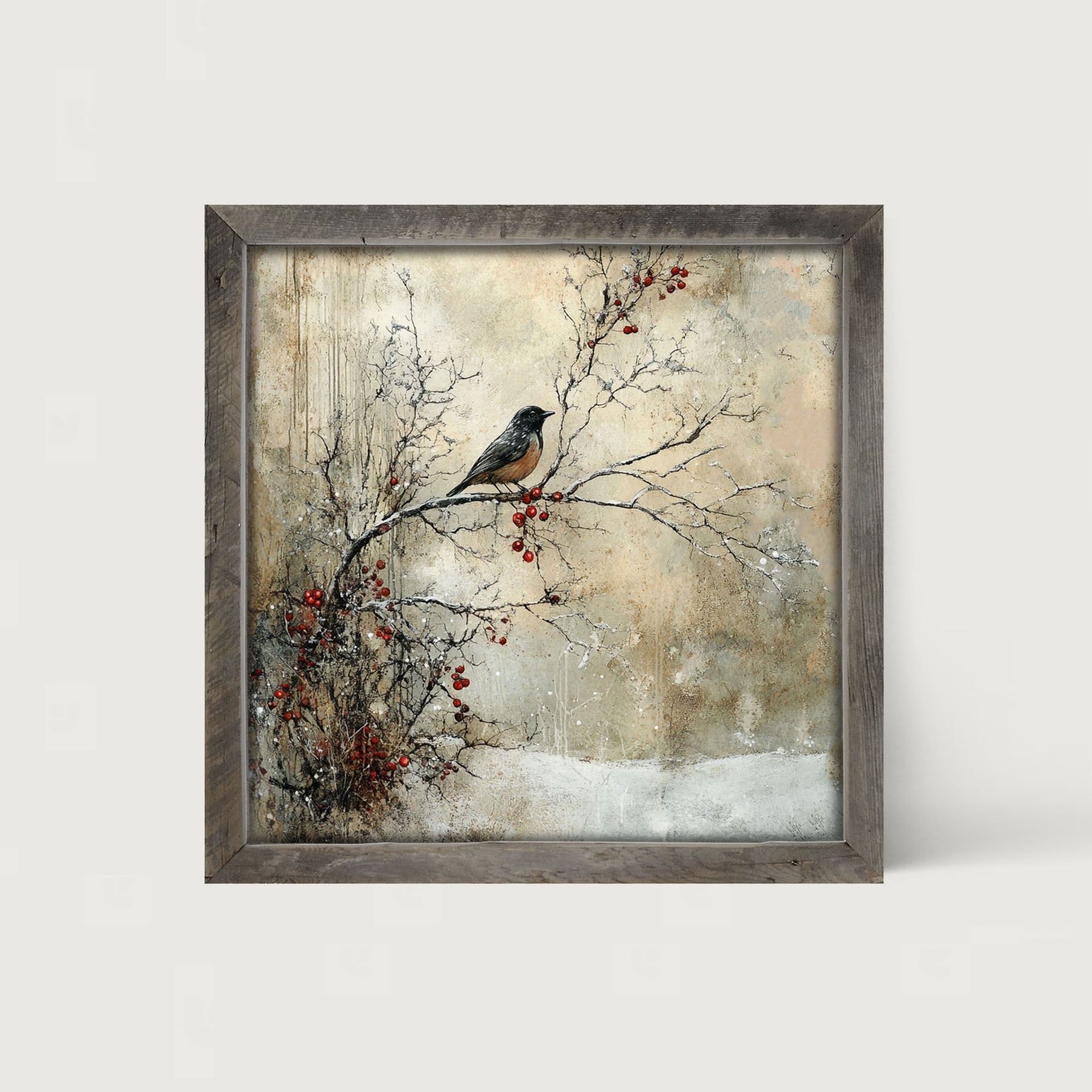 Bird on Berry Branch