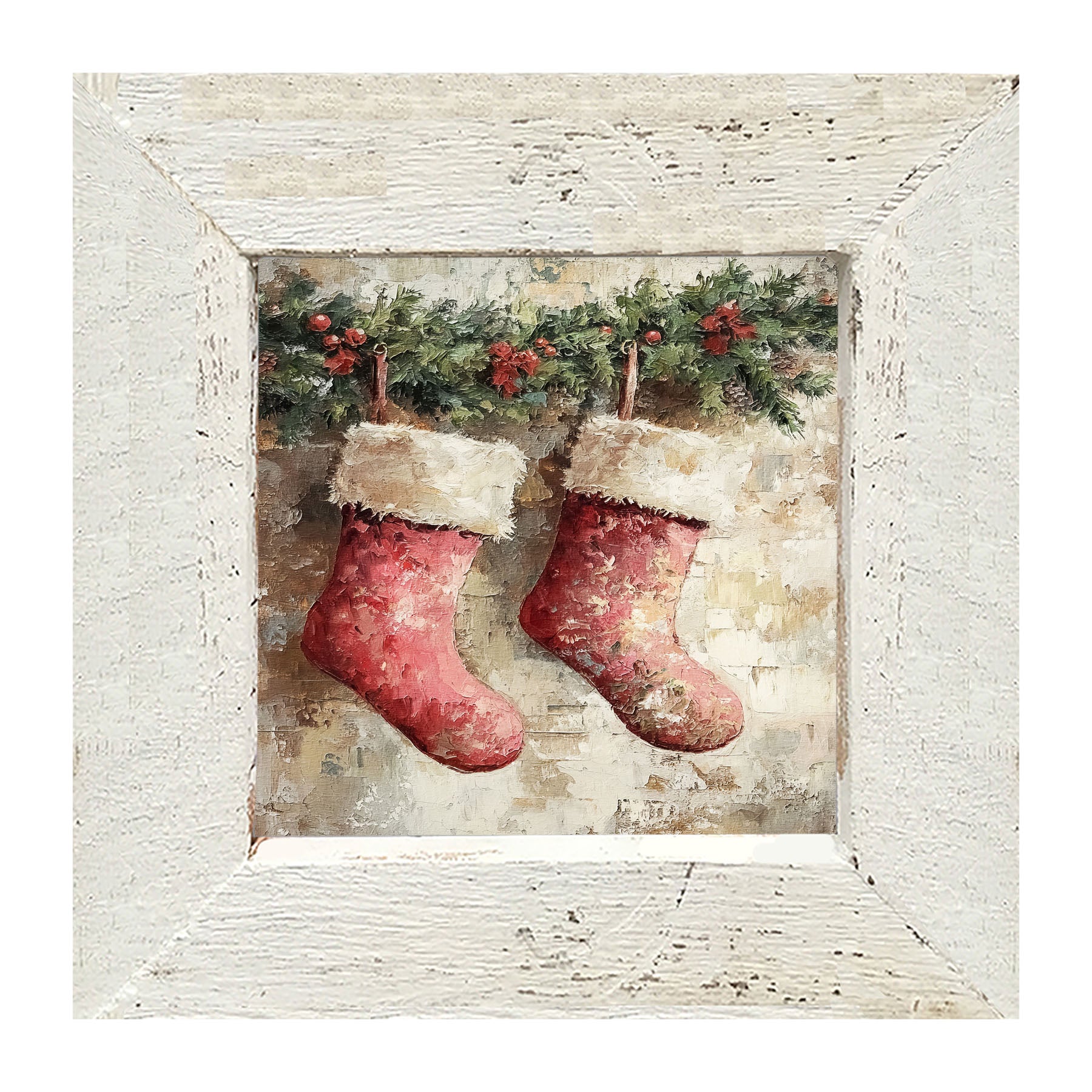 Red Stockings - Framed art