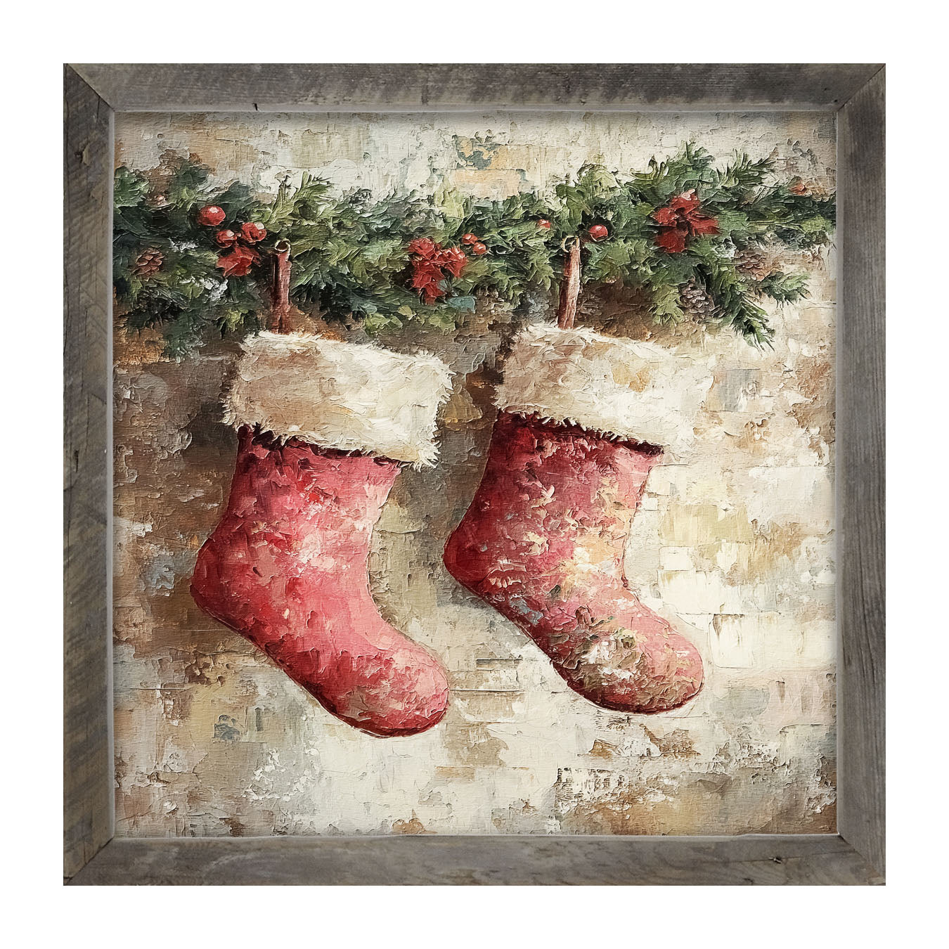 Red Stockings - Framed art
