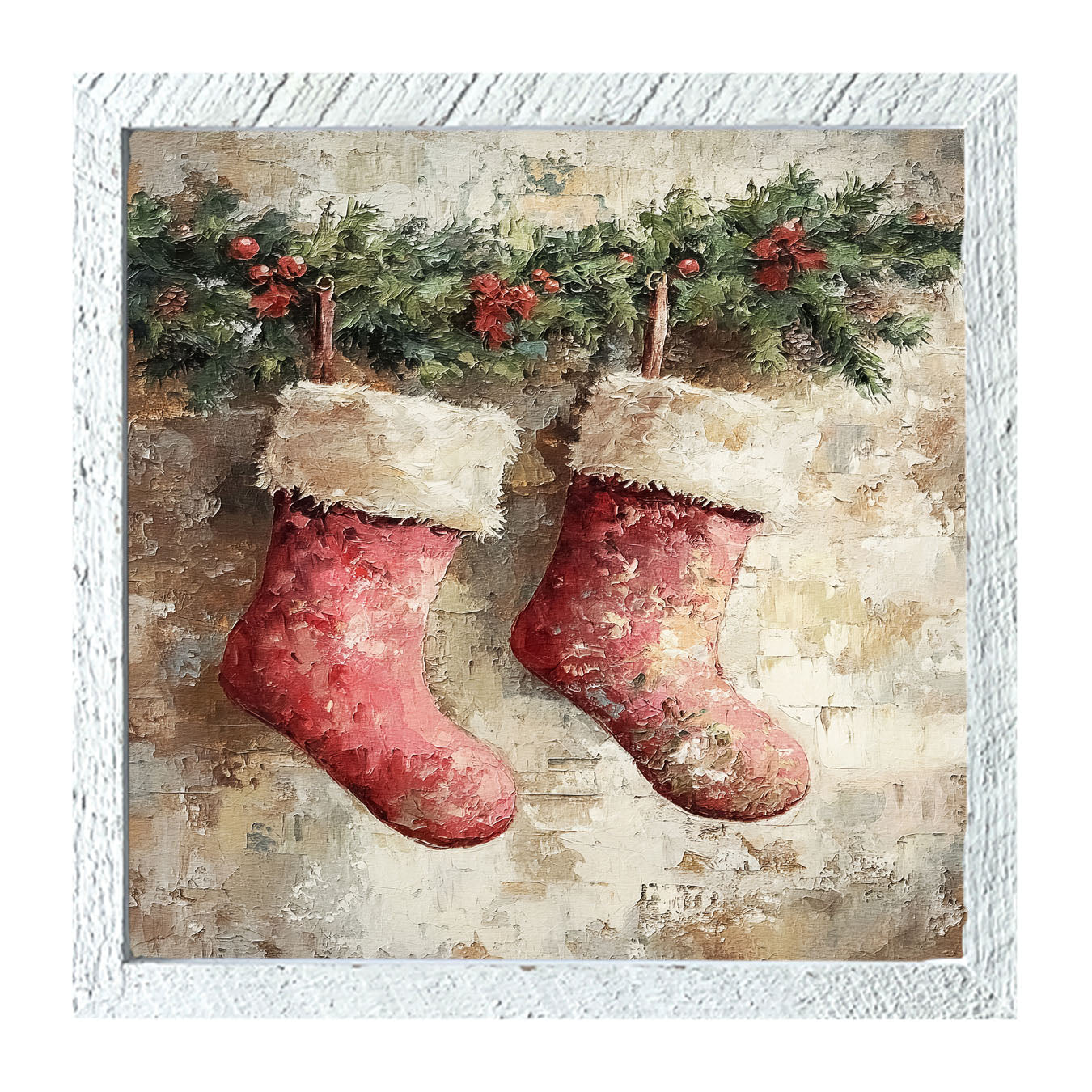 Red Stockings - Framed art