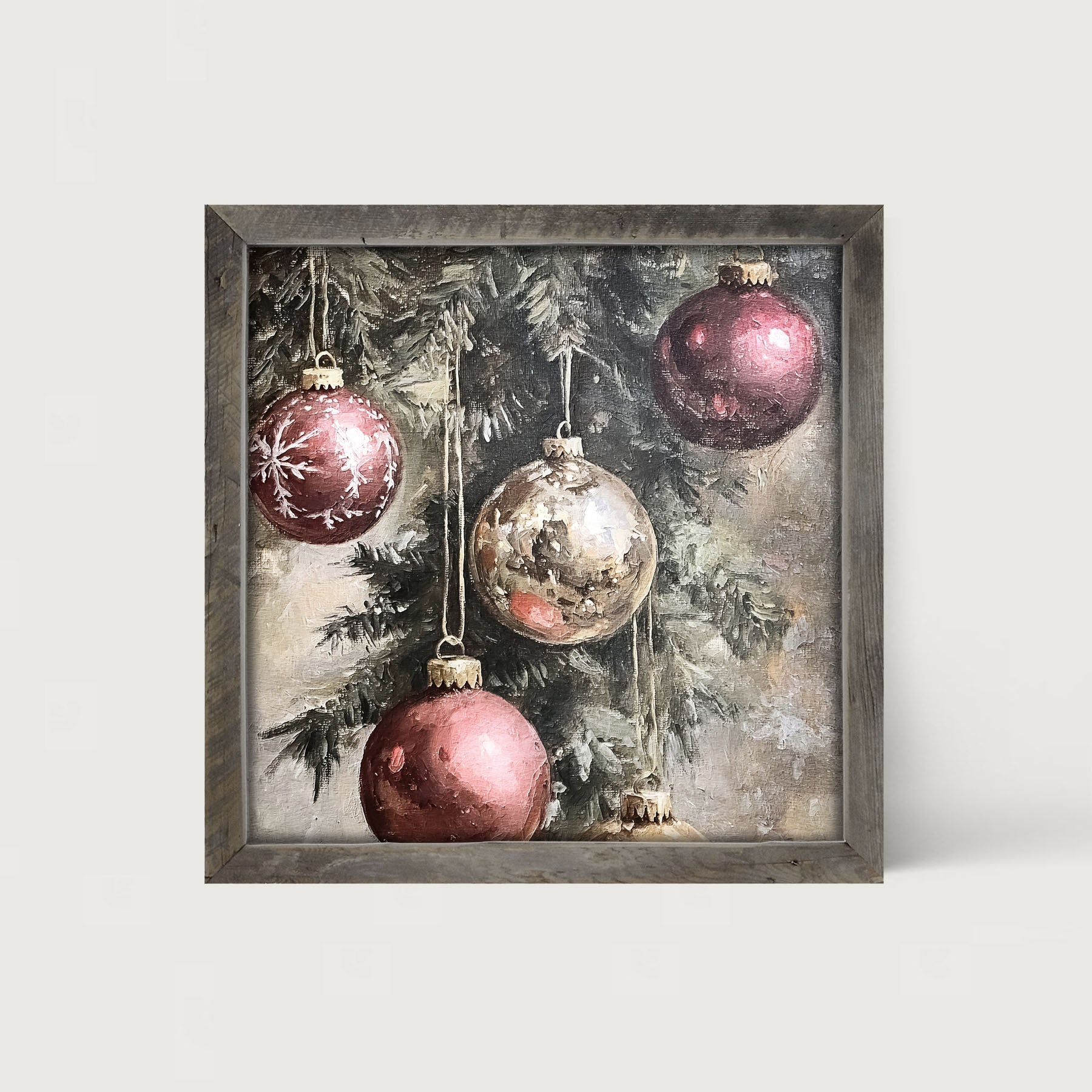Ornaments on a Pine Branch