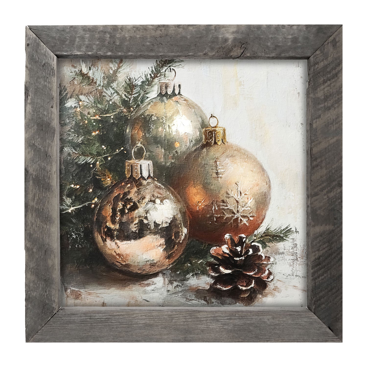 Golden Ornaments - Framed Art
