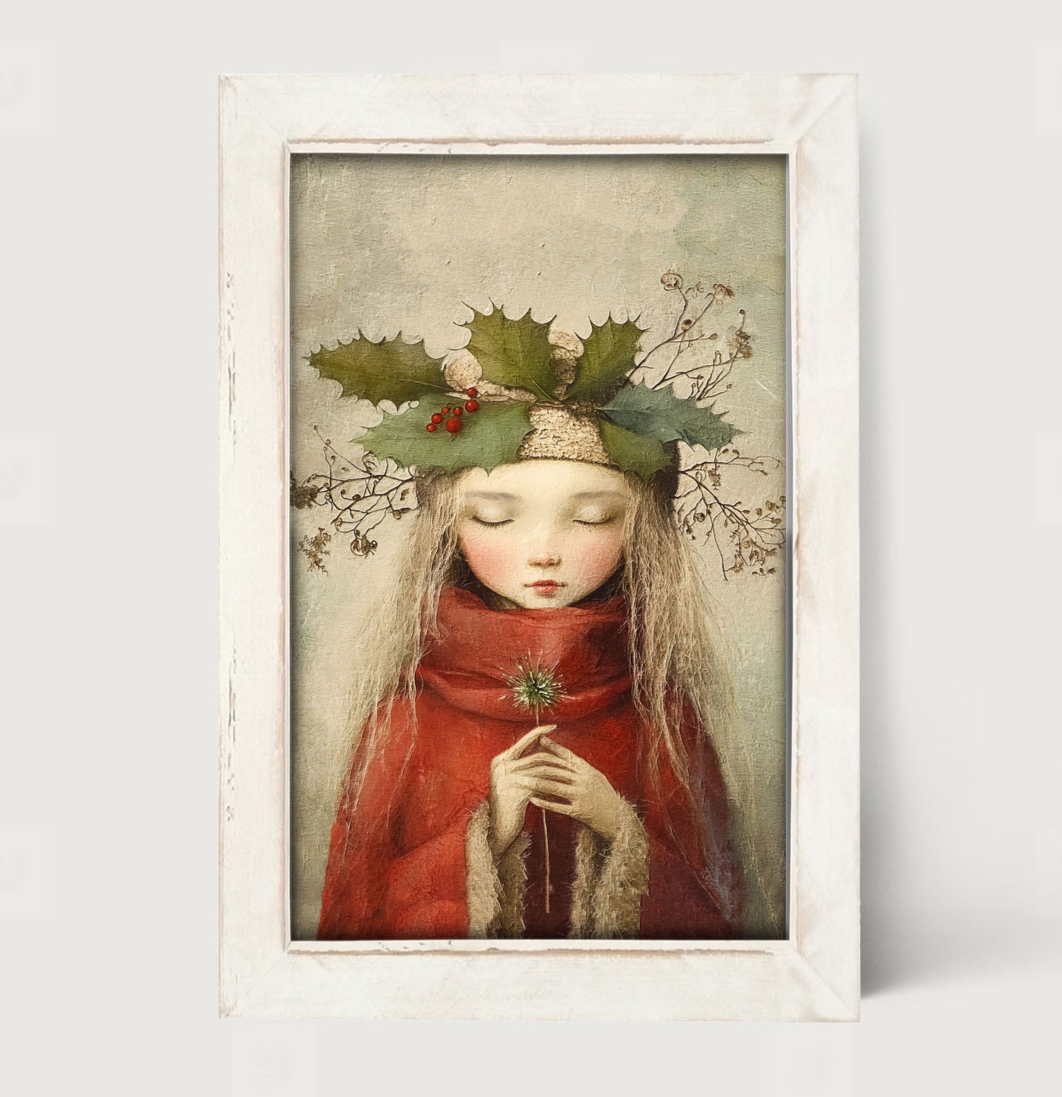Rustic Christmas girl