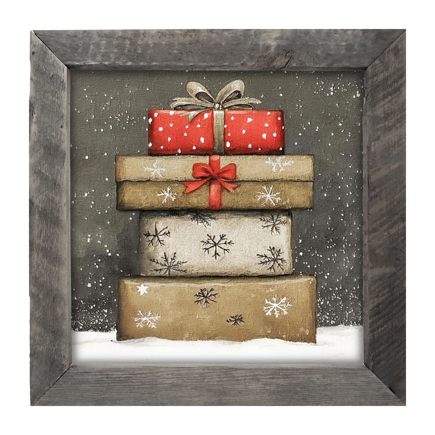 Snowy Presents - Framed Art