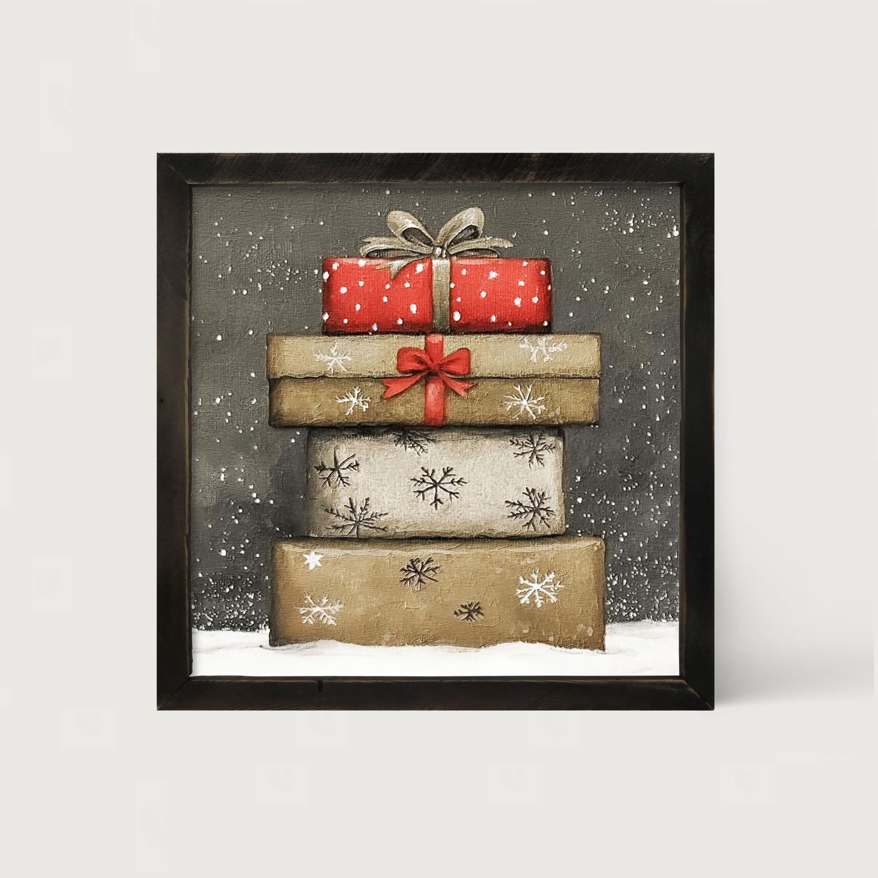 Snowy Presents - Framed Art