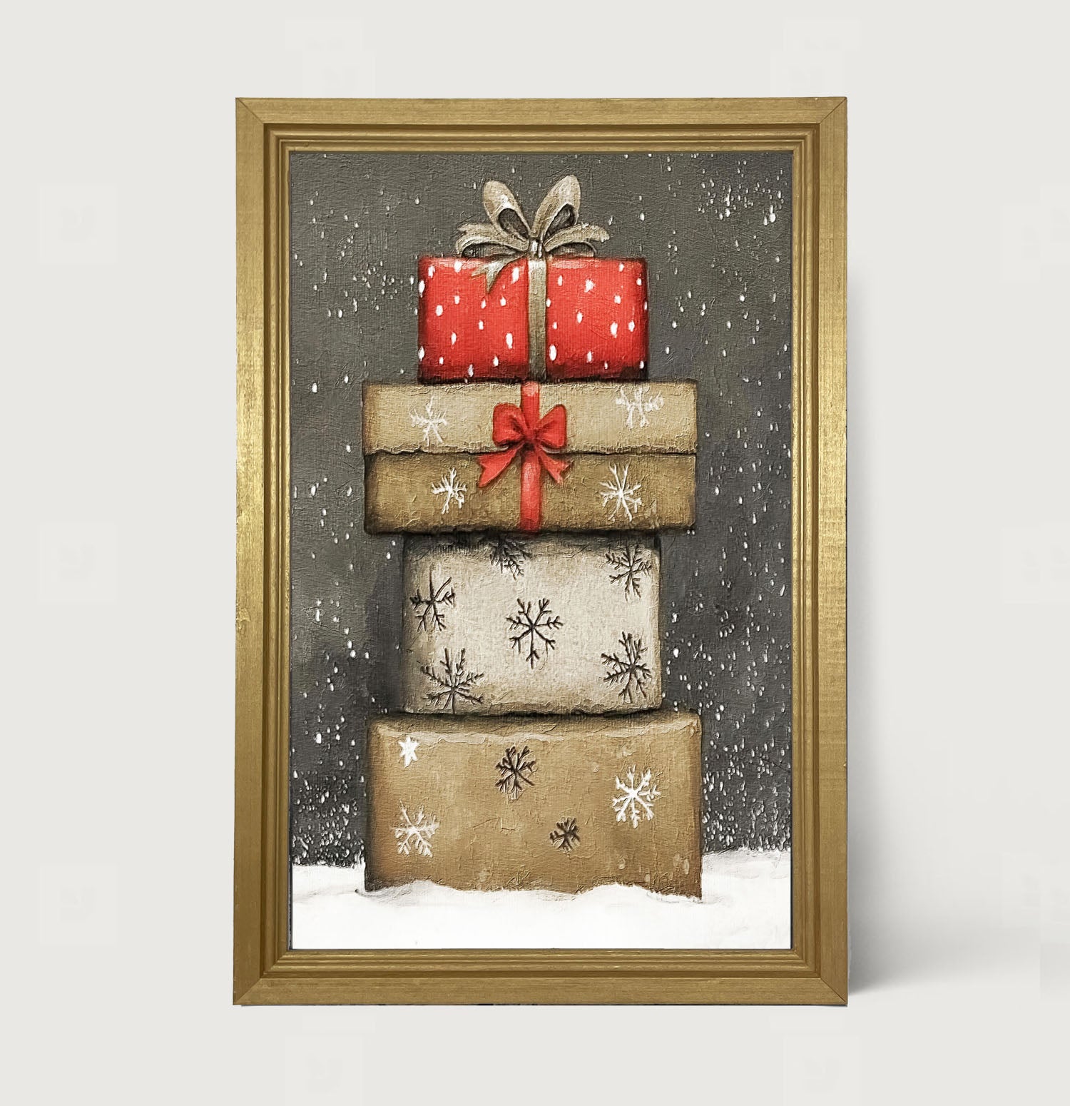 Snowy Presents - Framed Art