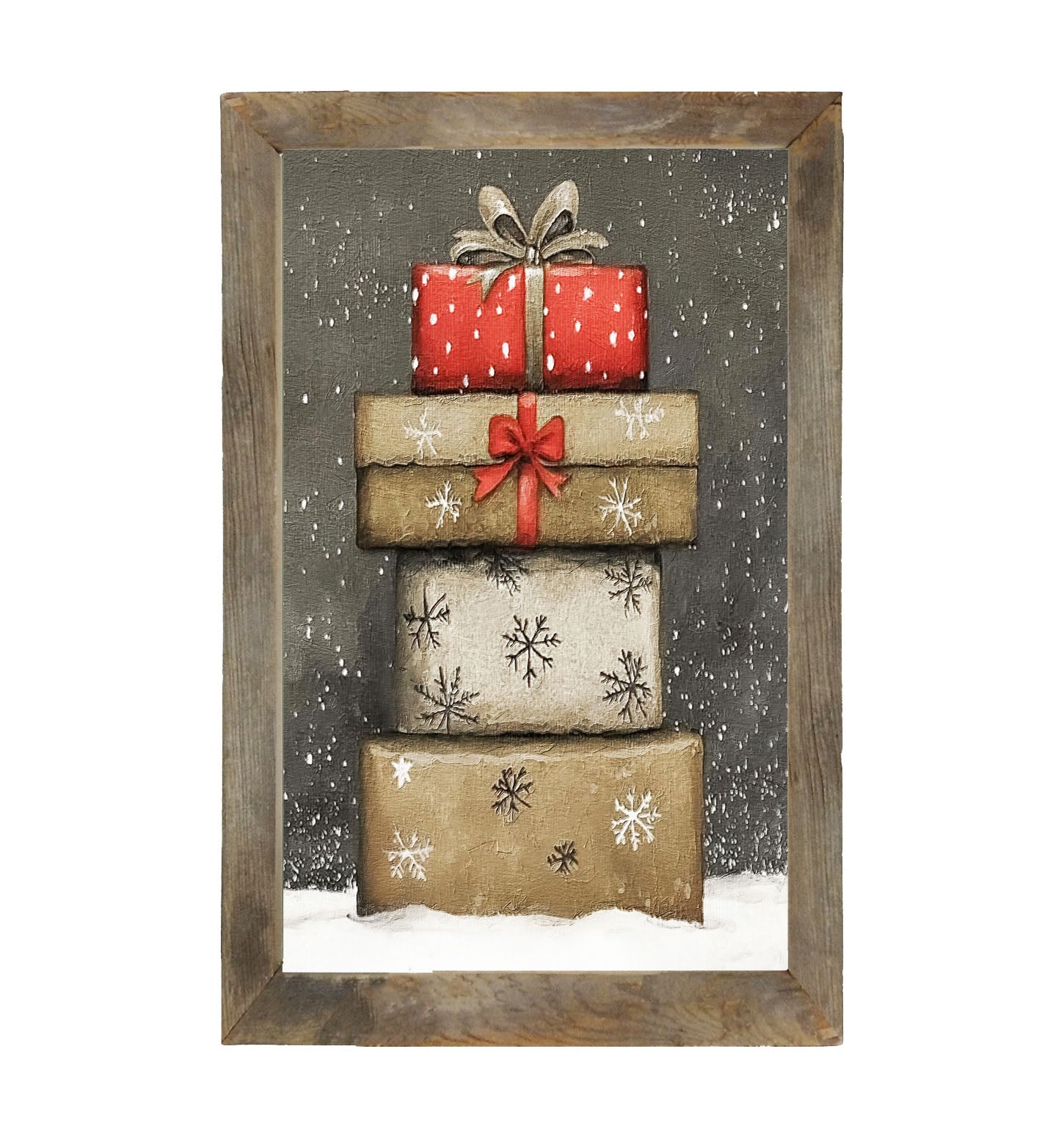 Snowy Presents - Framed Art