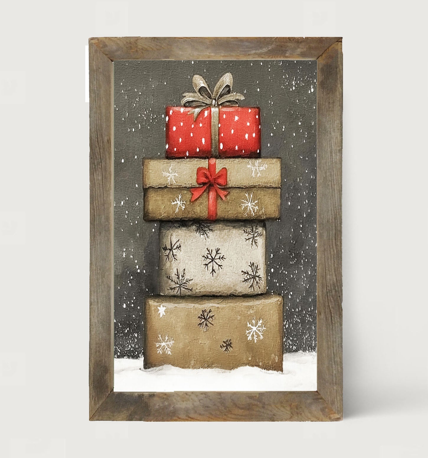 Snowy Presents - Framed Art