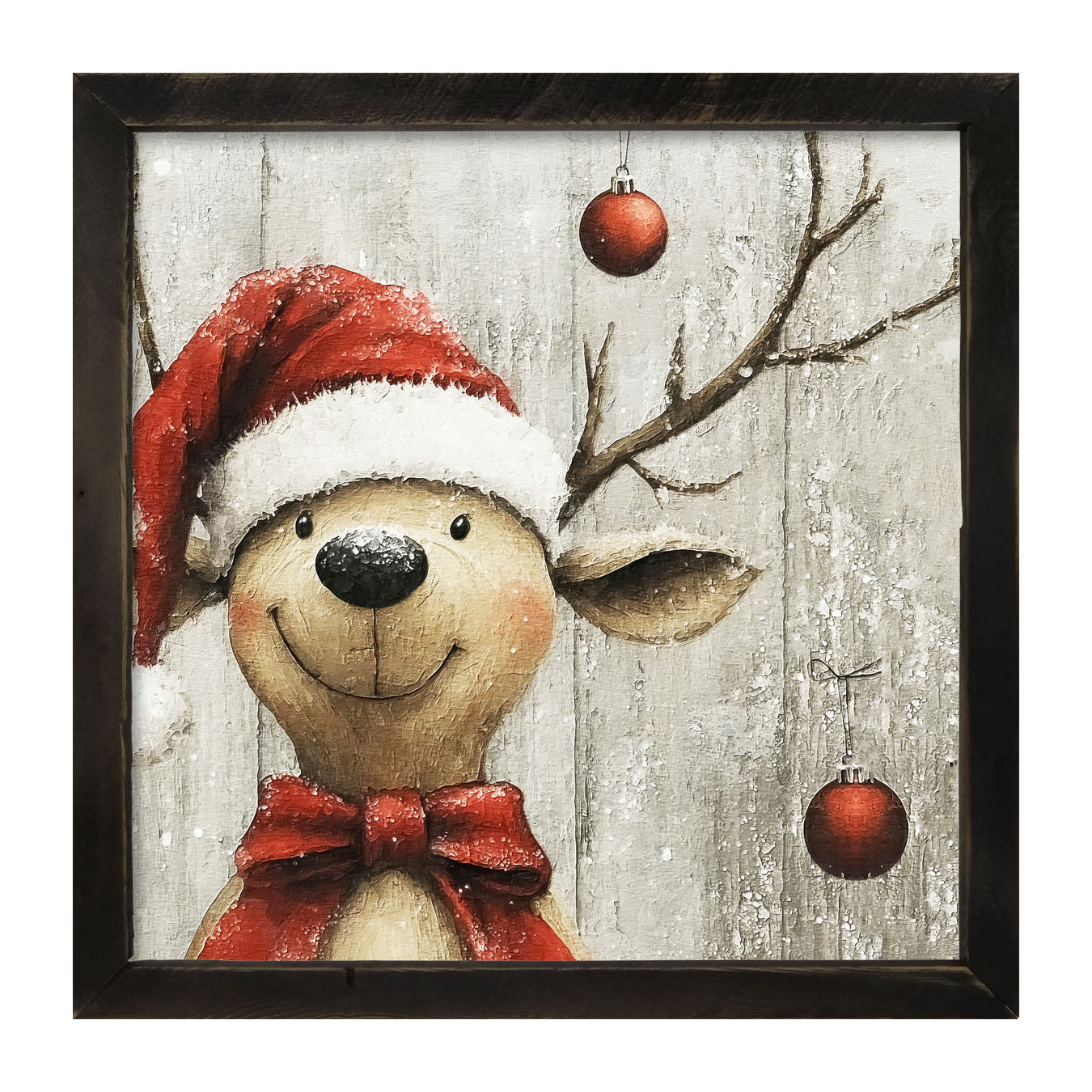 Christmas Dog - Framed Art