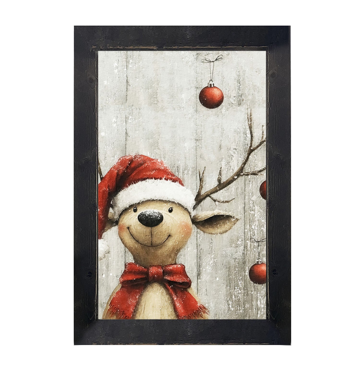 Christmas Dog - Framed Art