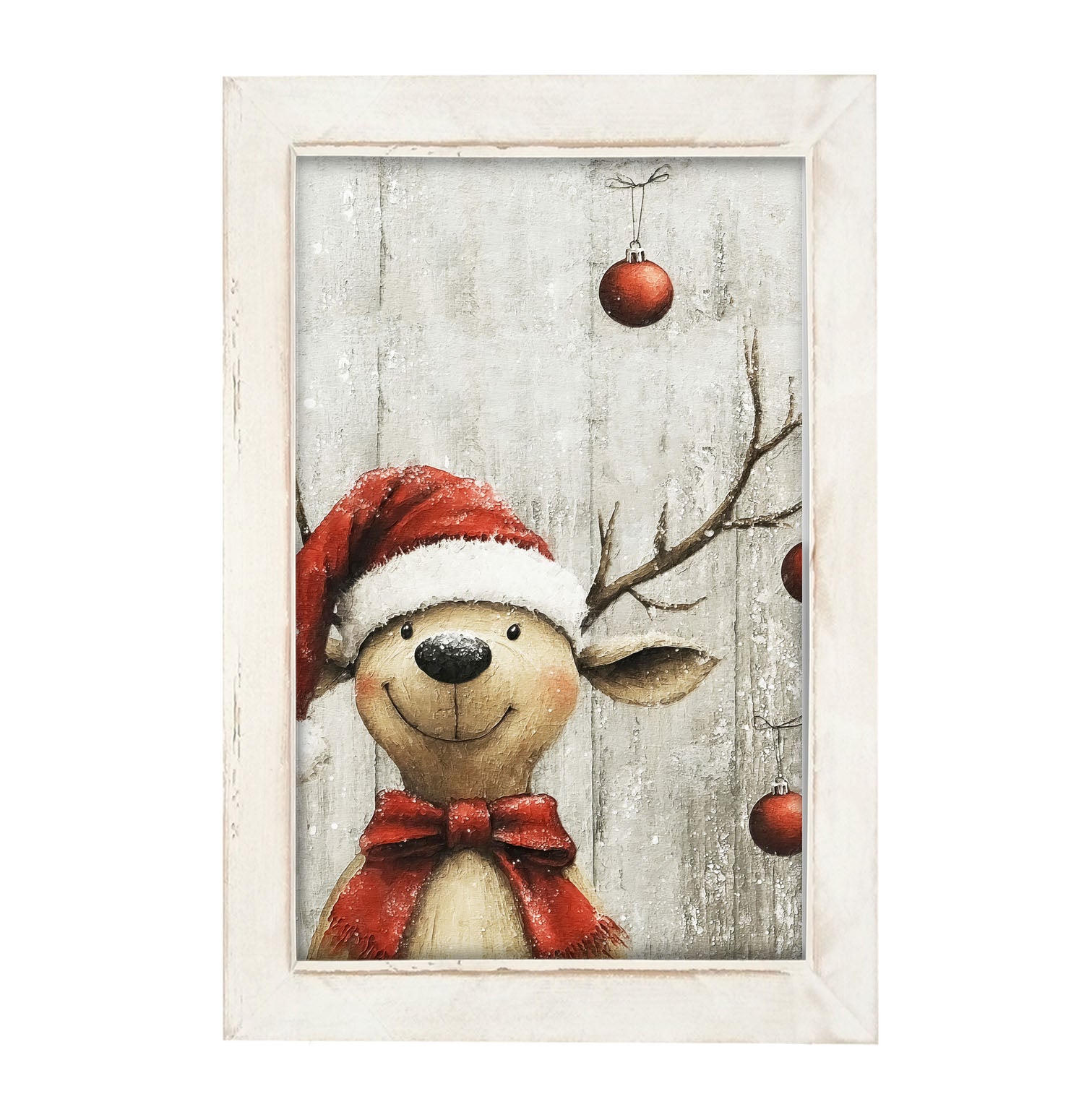 Christmas Dog - Framed Art