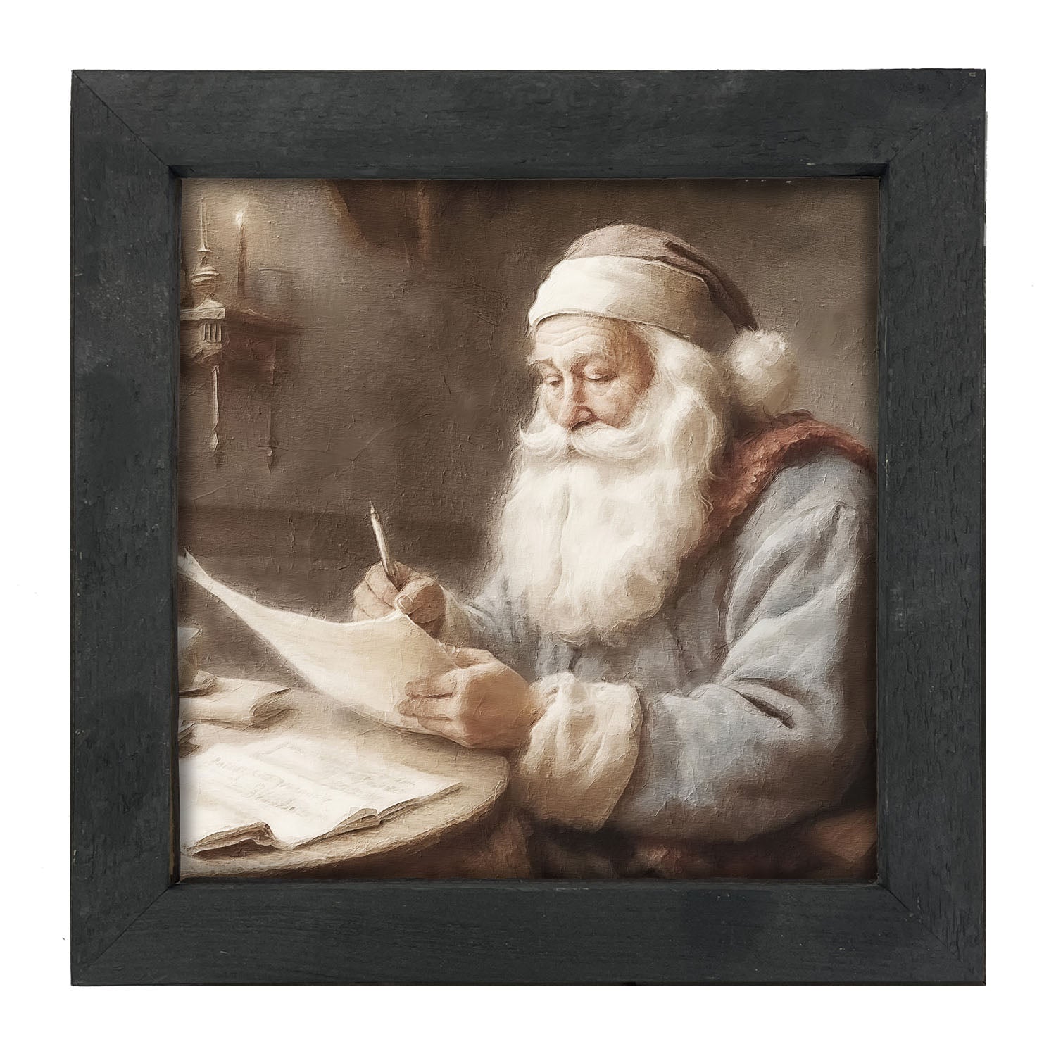 Checking the list - Framed art