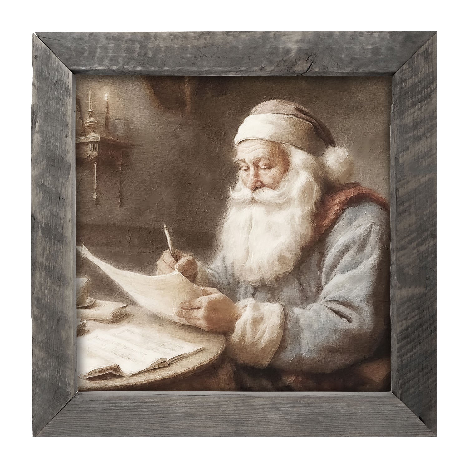 Checking the list - Framed art