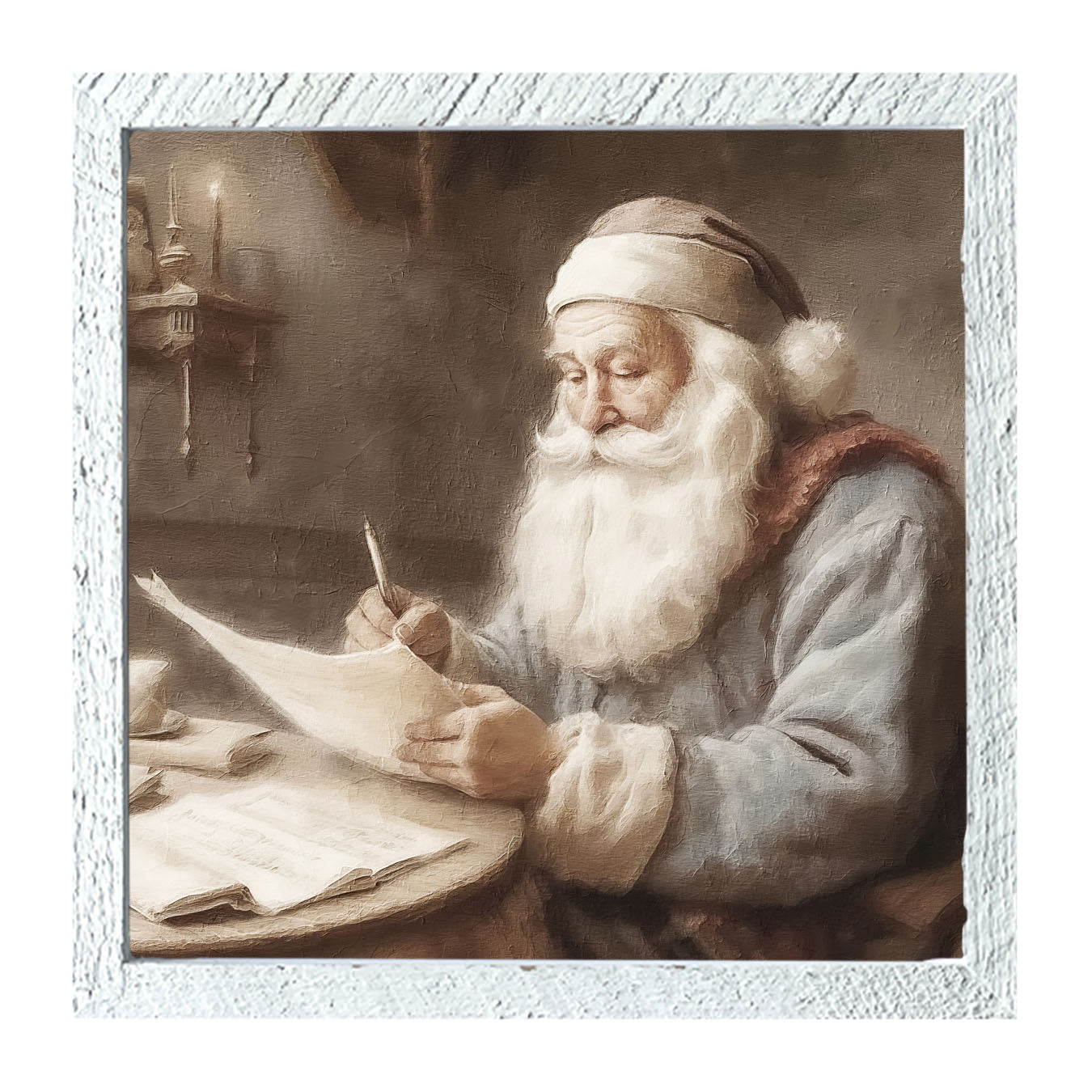 Checking the list - Framed art