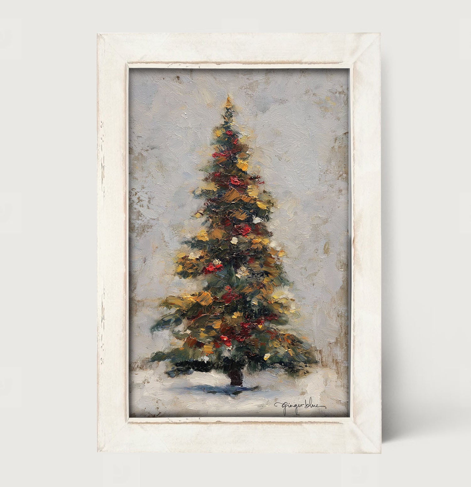 White Background Christmas Tree
