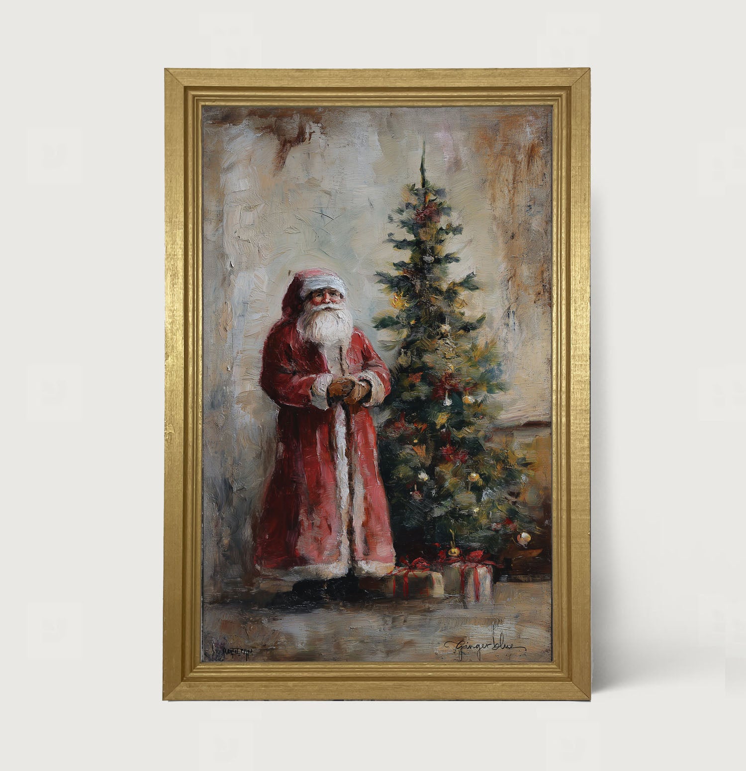 Santa with Christmas Tree