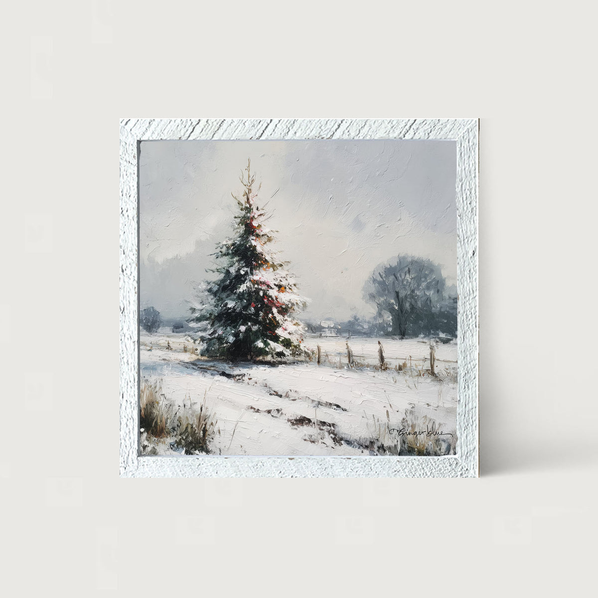 Christmas Tree near Fence