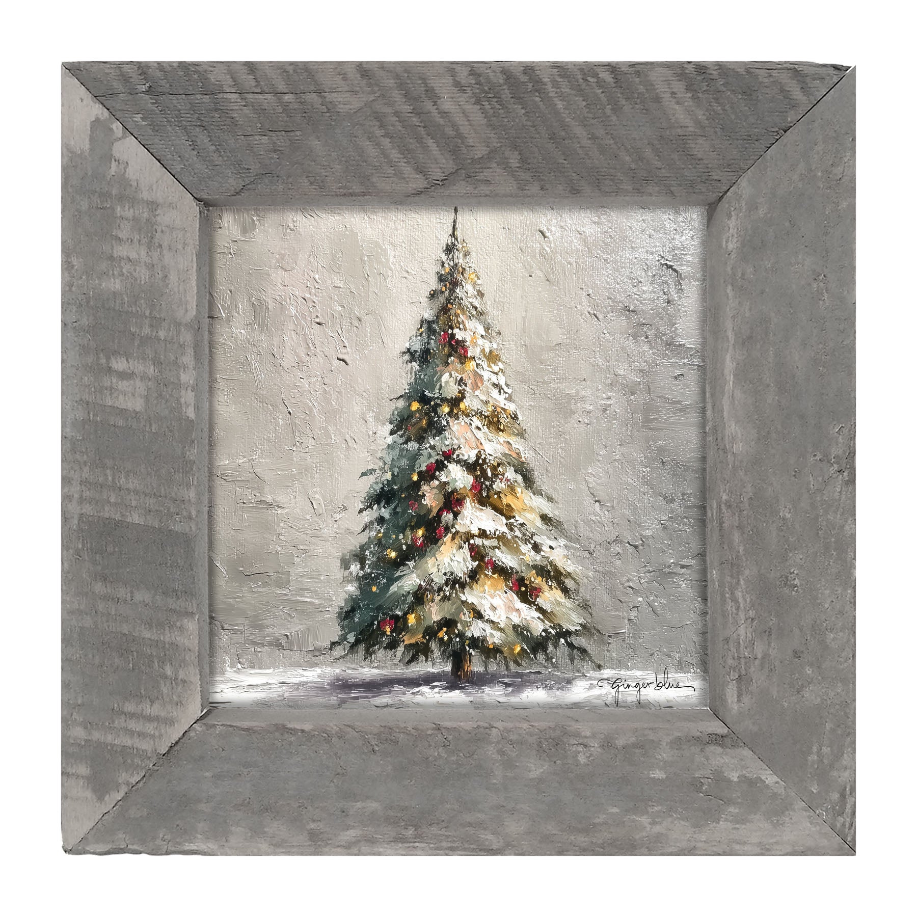 Rustic Christmas Tree - Framed Art