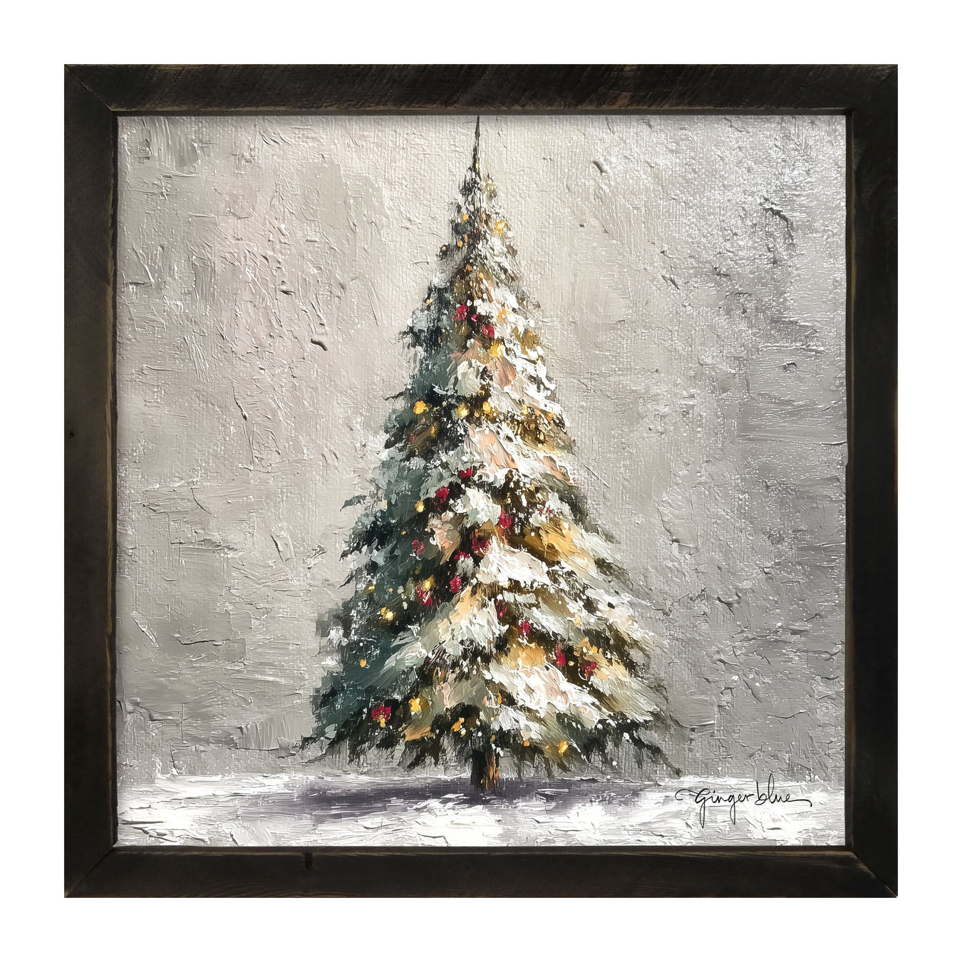 Rustic Christmas Tree - Framed Art