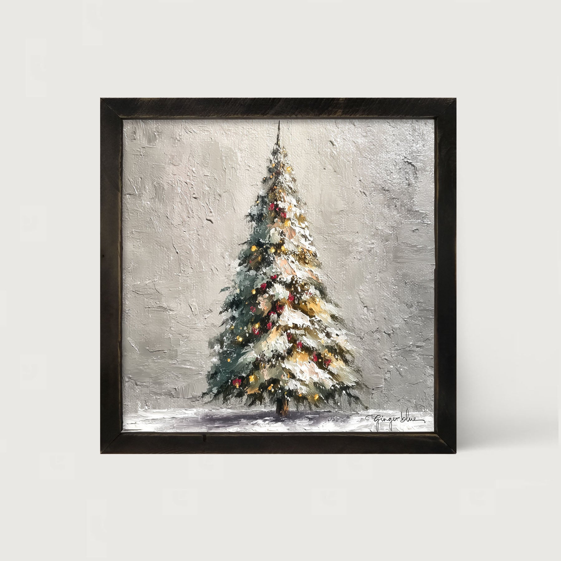 Rustic Christmas Tree - Framed Art