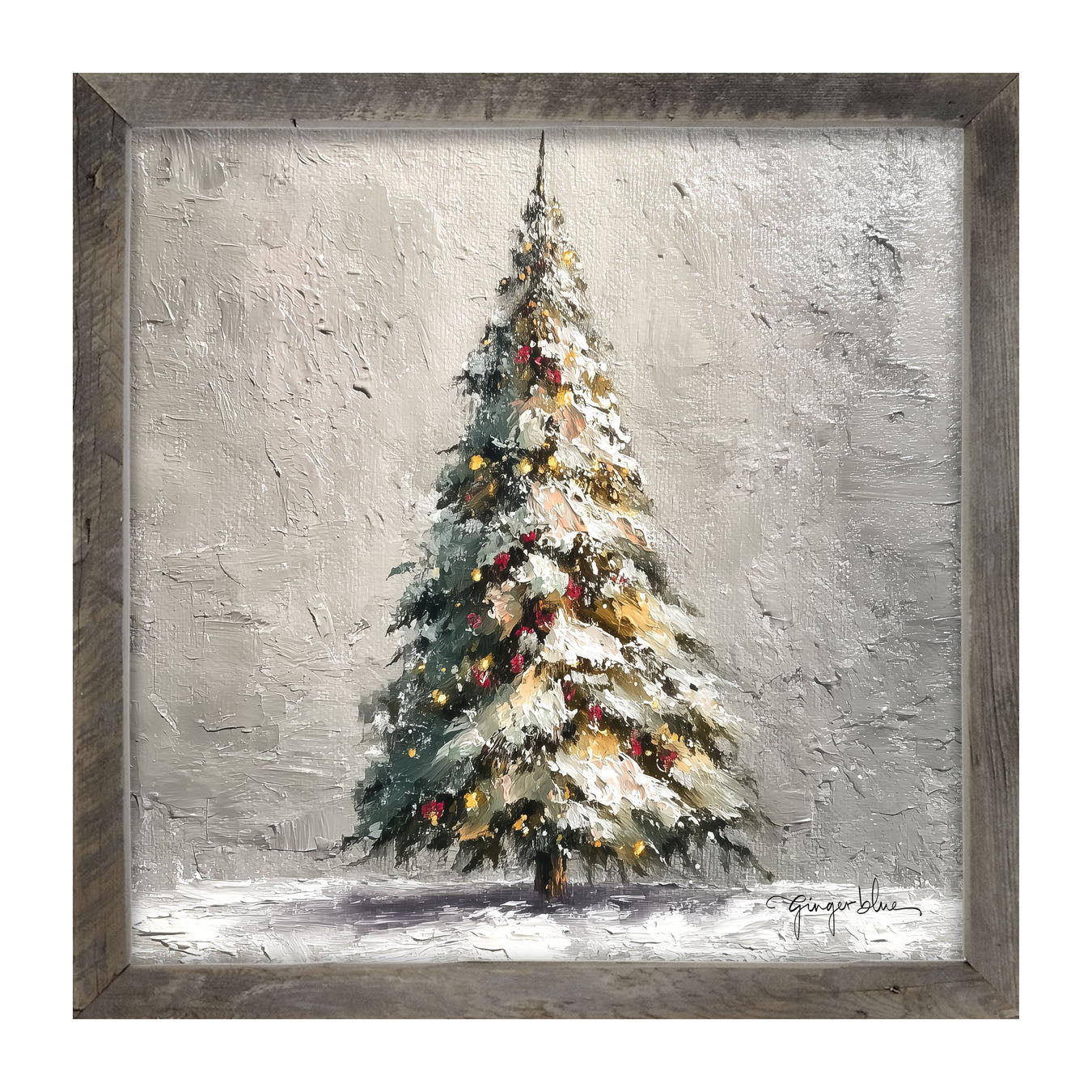 Rustic Christmas Tree - Framed Art
