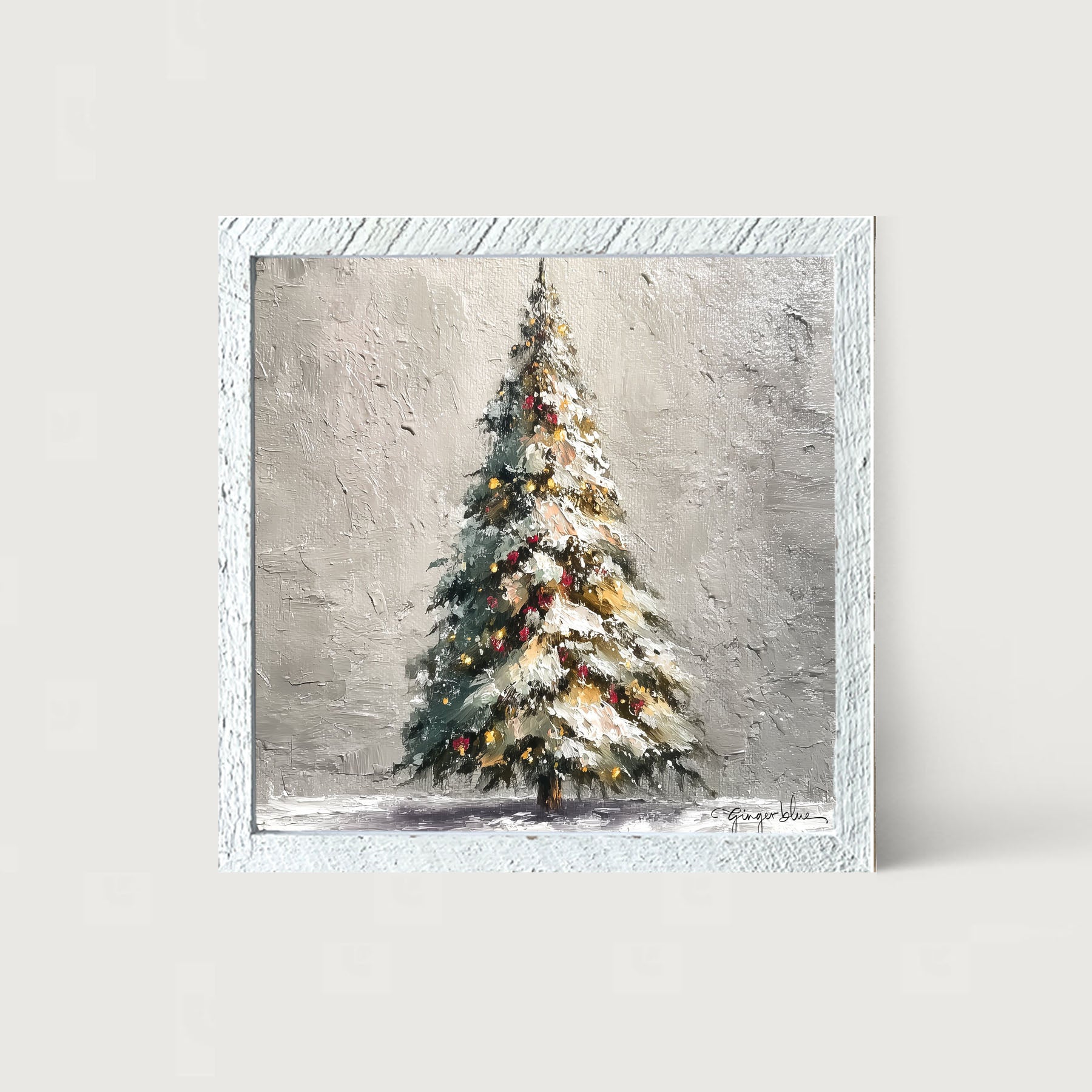 Rustic Christmas Tree - Framed Art