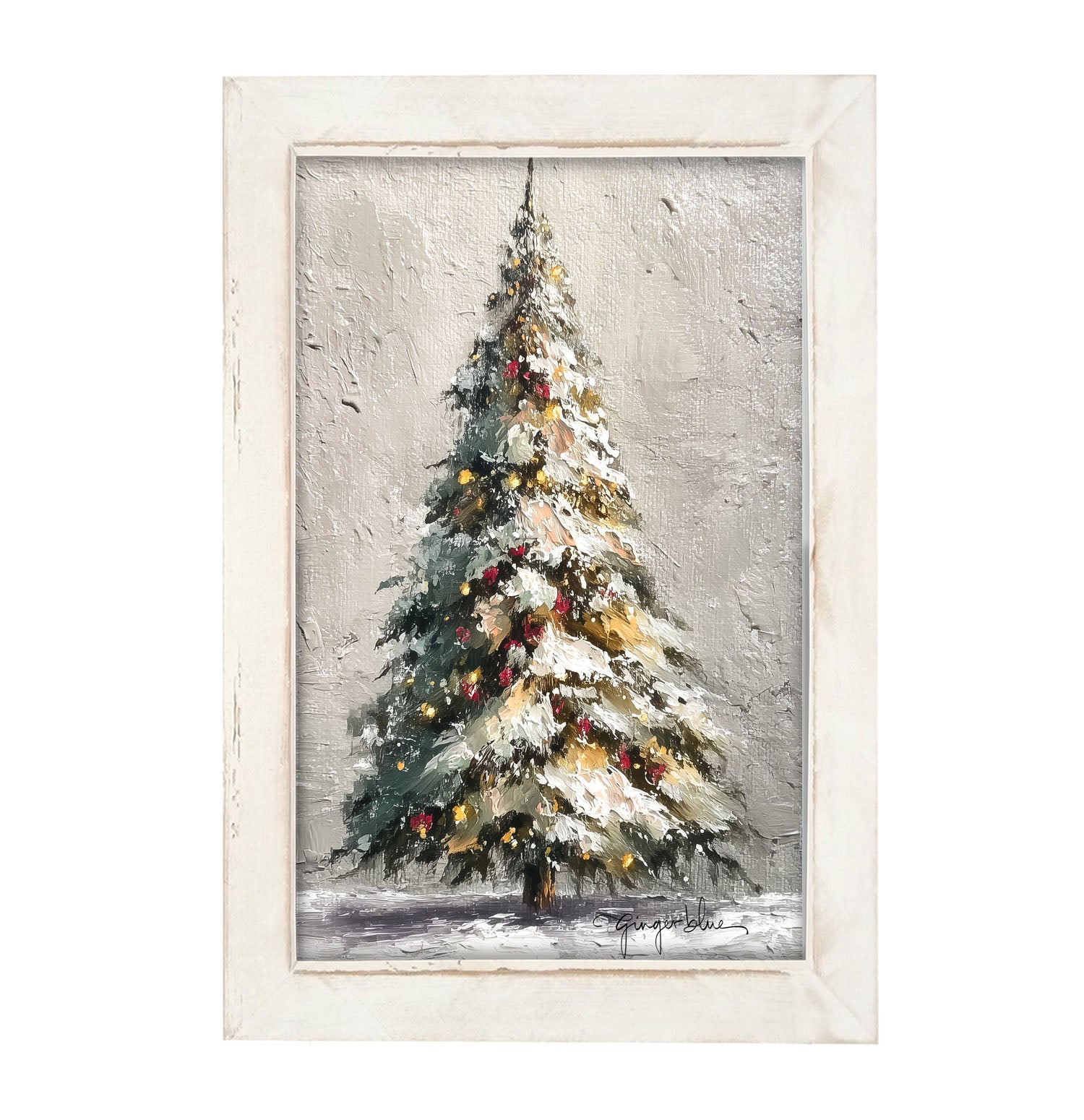 Rustic Christmas Tree - Framed Art