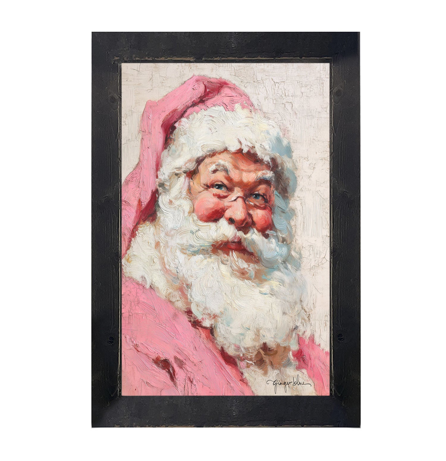 Portrait of Santa Claus - Framed Art