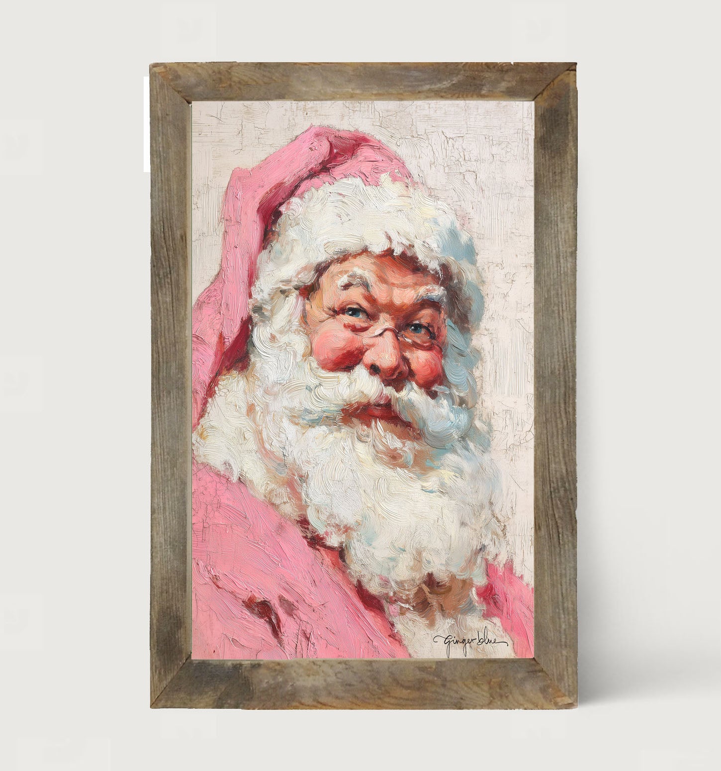 Portrait of Santa Claus - Framed Art
