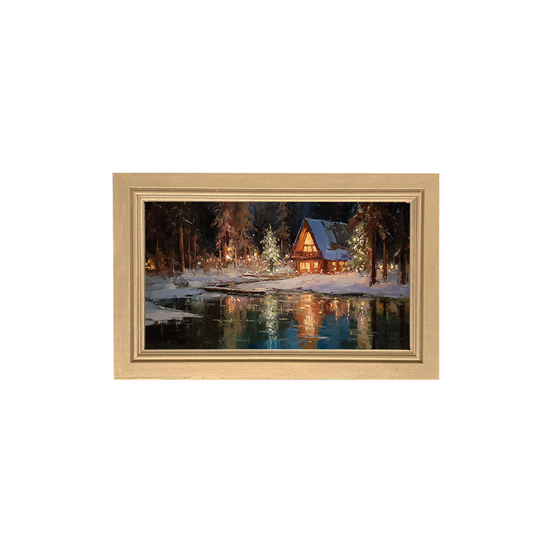 Christmas at the Lake House - Framed Art