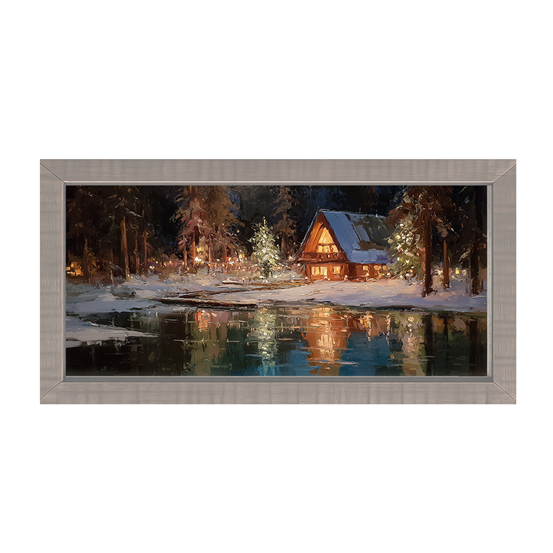 Christmas at the Lake House - Framed Art