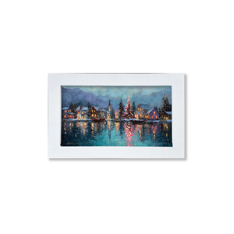 Lakeside Village Christmas - Framed Art
