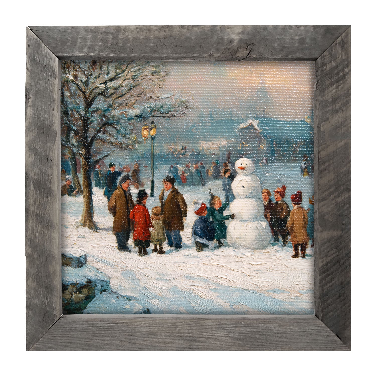 Town Park in Winter - Framed Art