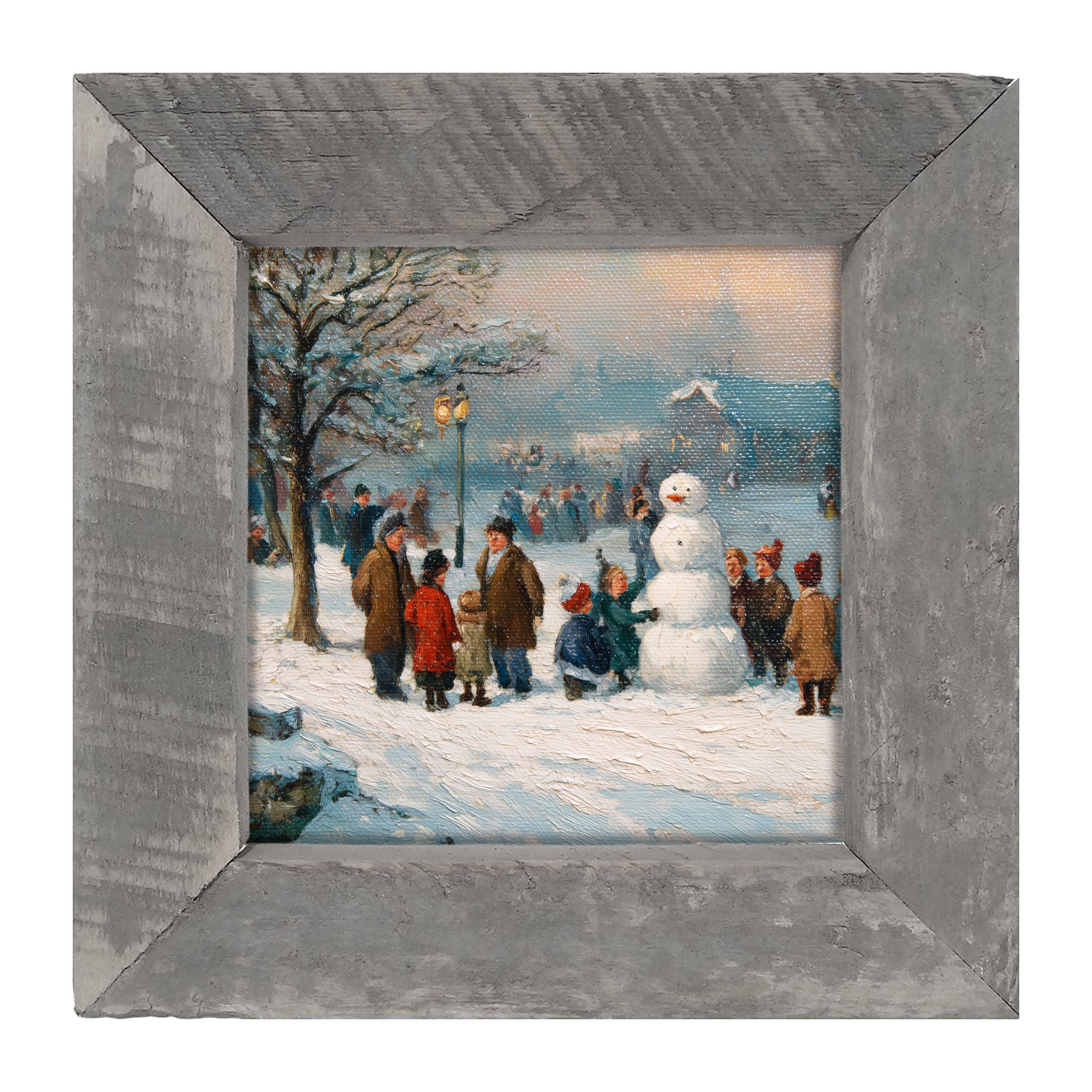 Town Park in Winter - Framed Art