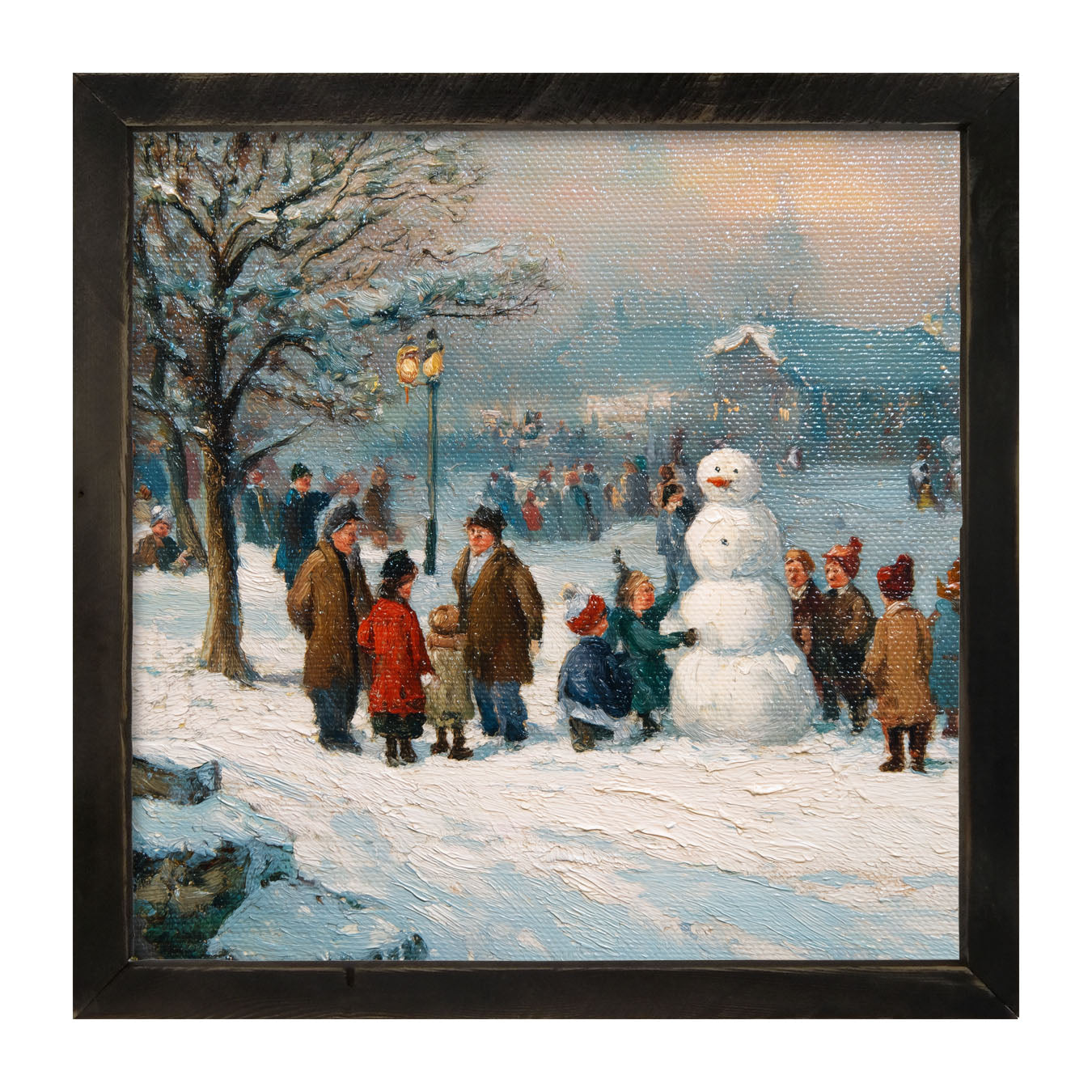 Town Park in Winter - Framed Art