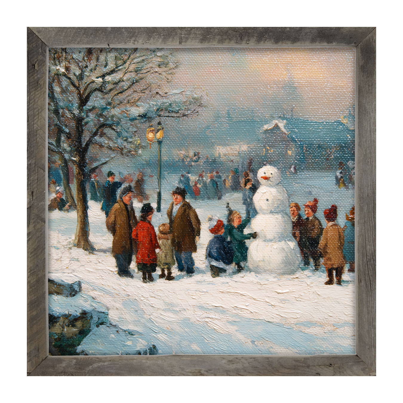 Town Park in Winter - Framed Art
