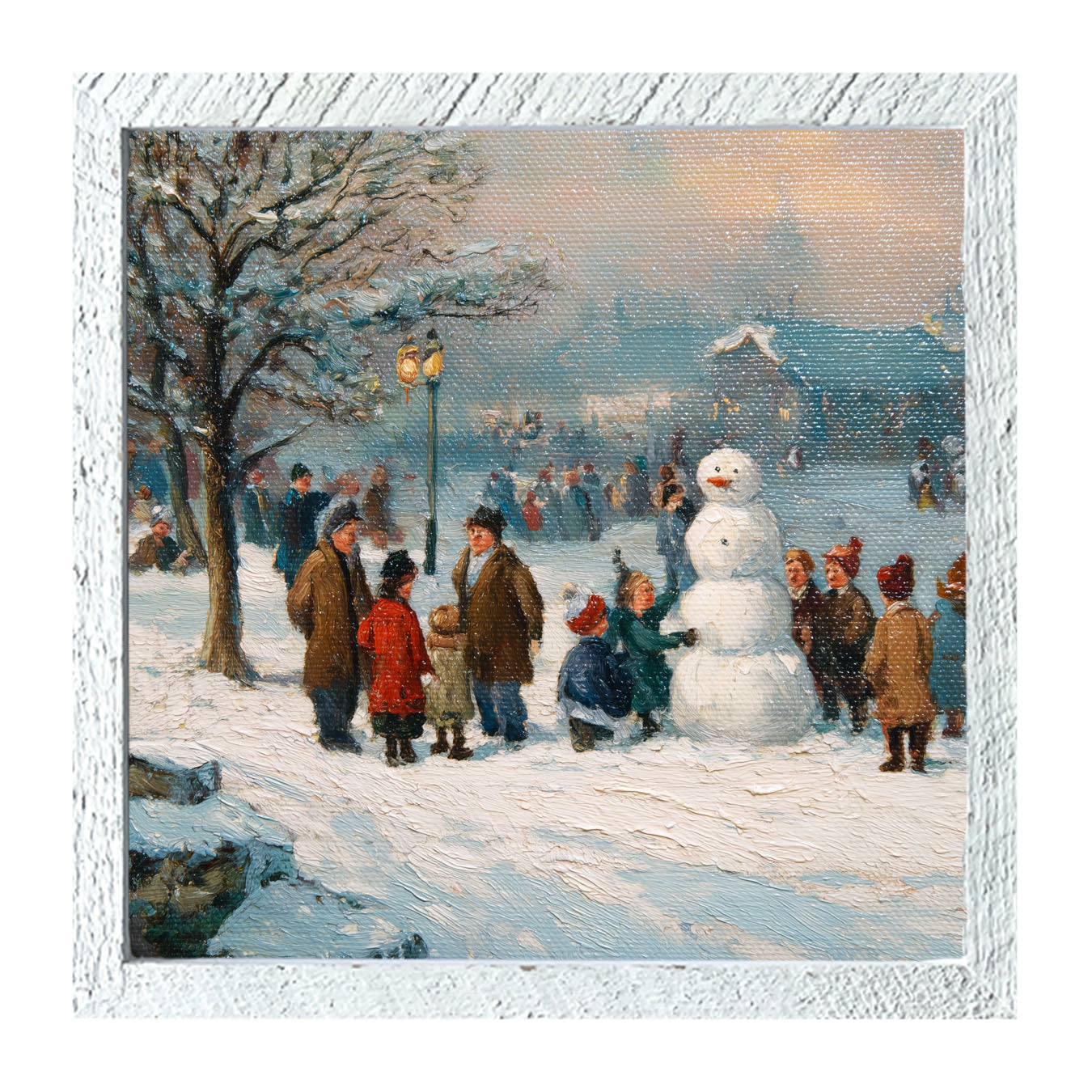 Town Park in Winter - Framed Art