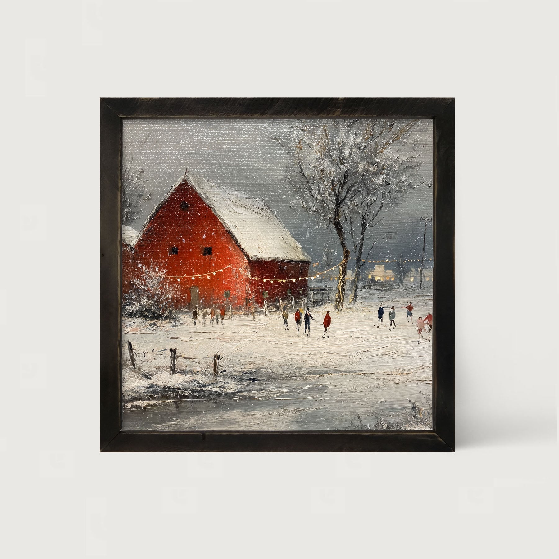 Children Skating at the Red Barn