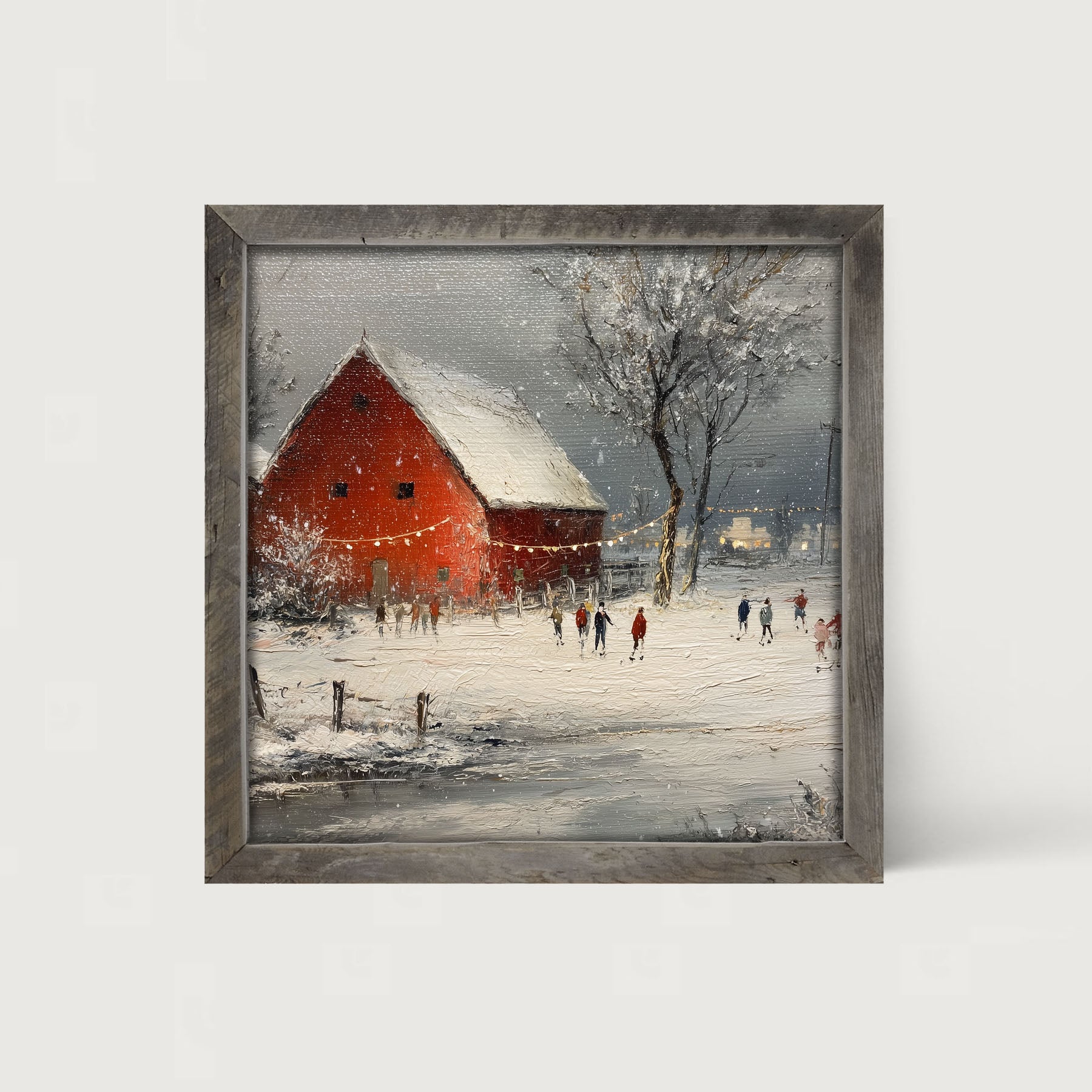 Children Skating at the Red Barn