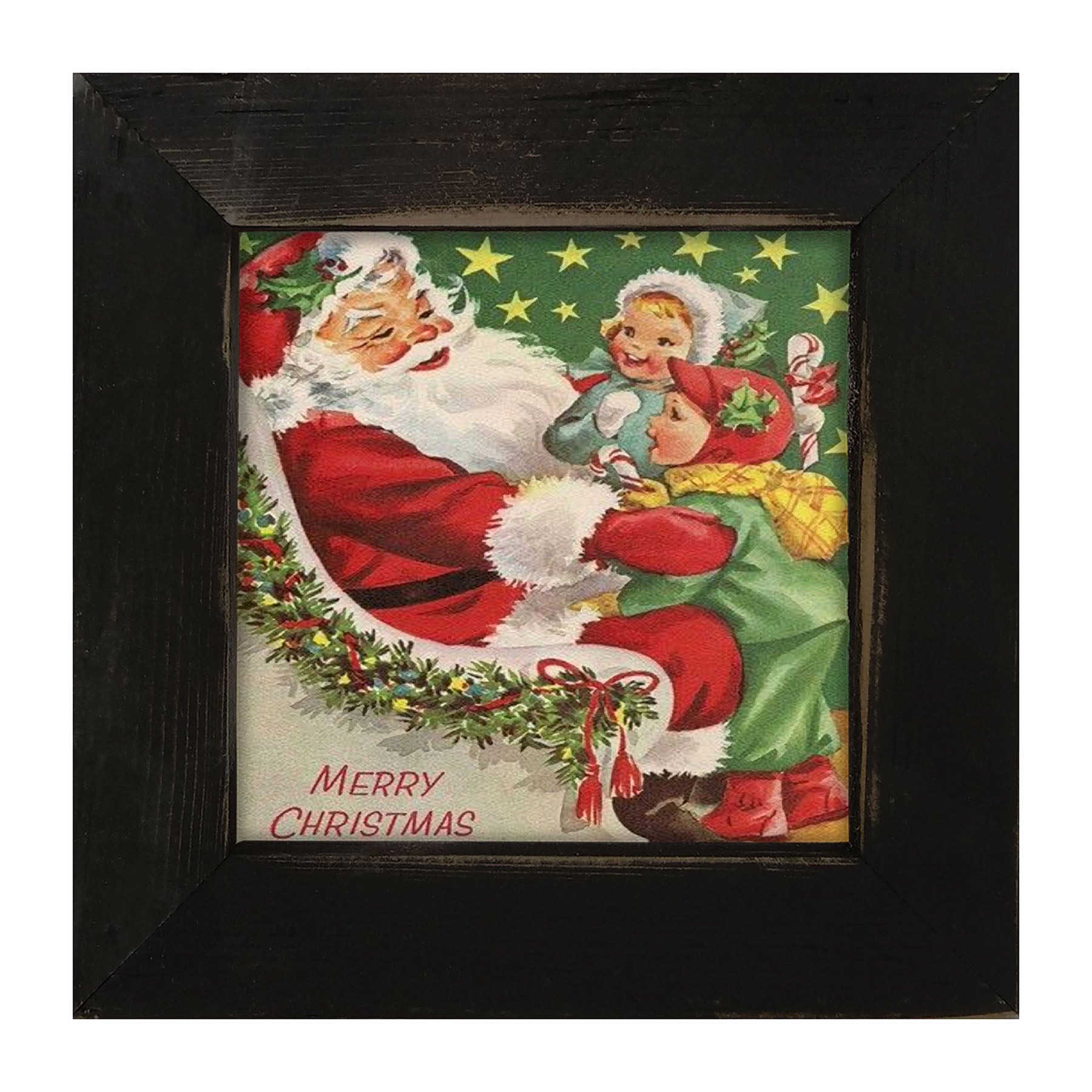 Santa with Kids - Framed art